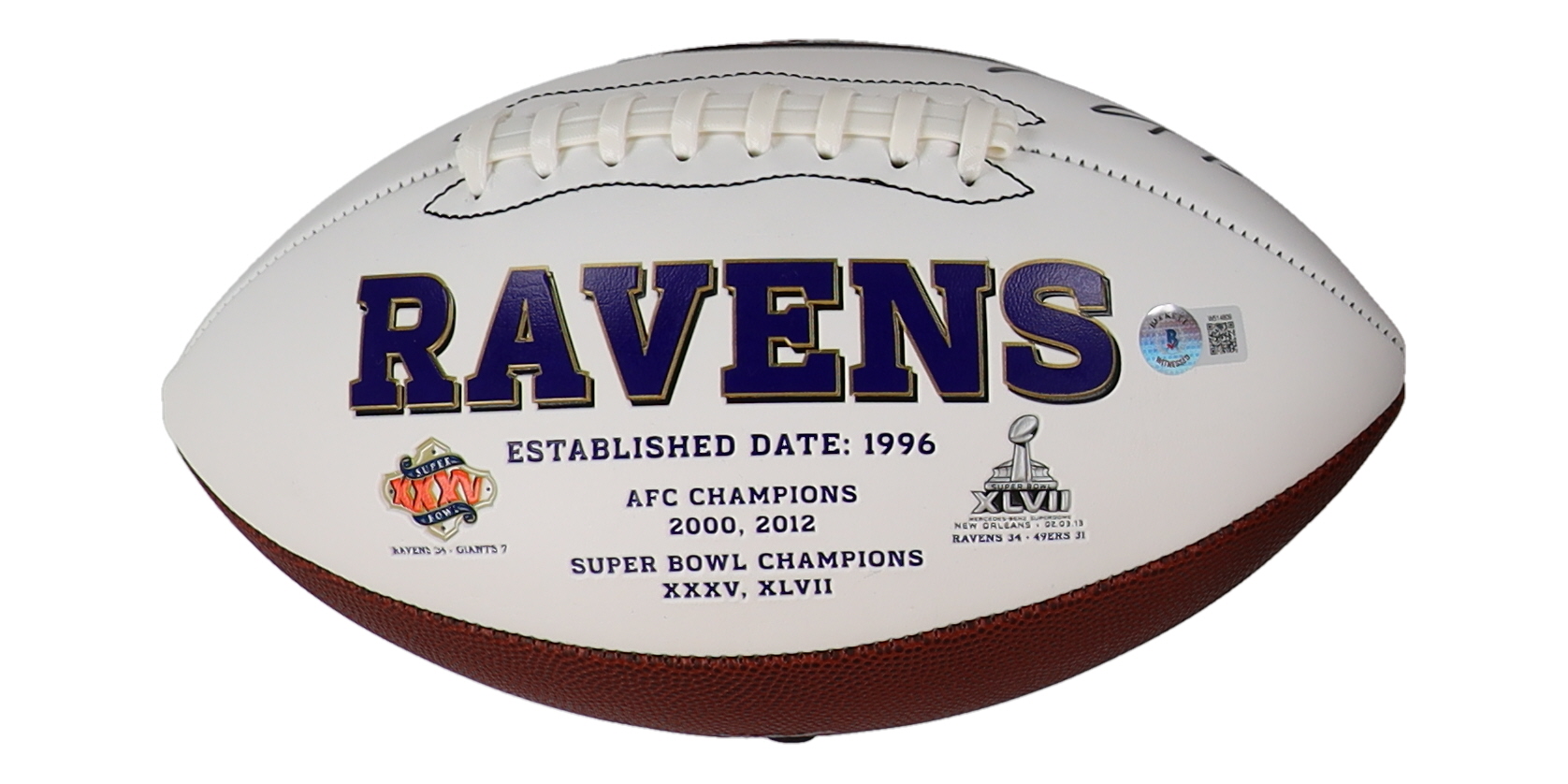 Ed Reed Signed Ravens Logo Football (Beckett) at PristineAuction.com Ed Reed Signed Ravens Logo Football (Beckett) at PristineAuction.com