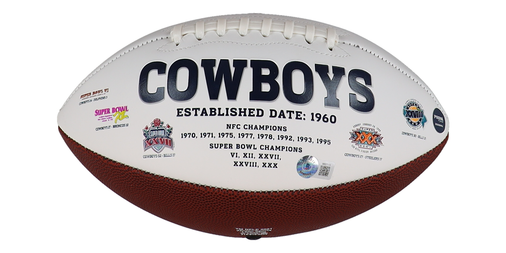 Ed "Too Tall" Jones Signed Cowboys Logo Football Inscribed "SB XII Champs" (Beckett & Prova) at PristineAuction.com Ed "Too Tall" Jones Signed Cowboys Logo Football Inscribed "SB XII Champs" (Beckett & Prova) at PristineAuction.com