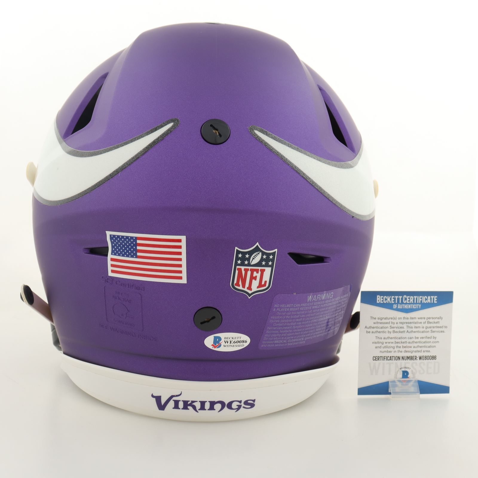 Randy Moss Signed Vikings Full-Size Authentic Speed-Flex Helmet Inscribed "Straight Cash Homie" (Beckett) at PristineAuction.com Randy Moss Signed Vikings Full-Size Authentic Speed-Flex Helmet Inscribed "Straight Cash Homie" (Beckett) at PristineAuction.com
