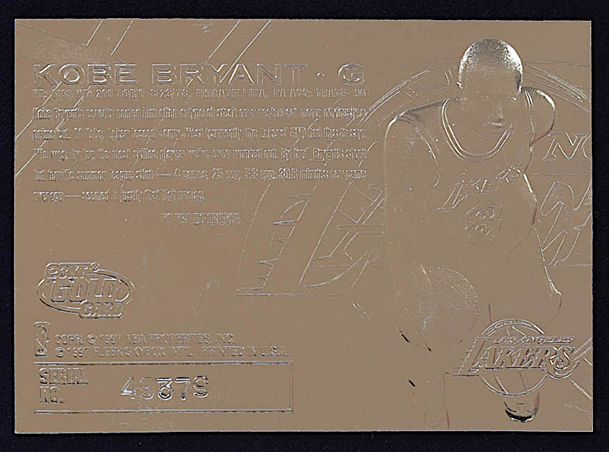 Kobe Bryant 1996-97 Fleer Purple Signature 23Kt Gold RC at PristineAuction.com Kobe Bryant 1996-97 Fleer Purple Signature 23Kt Gold RC at PristineAuction.com