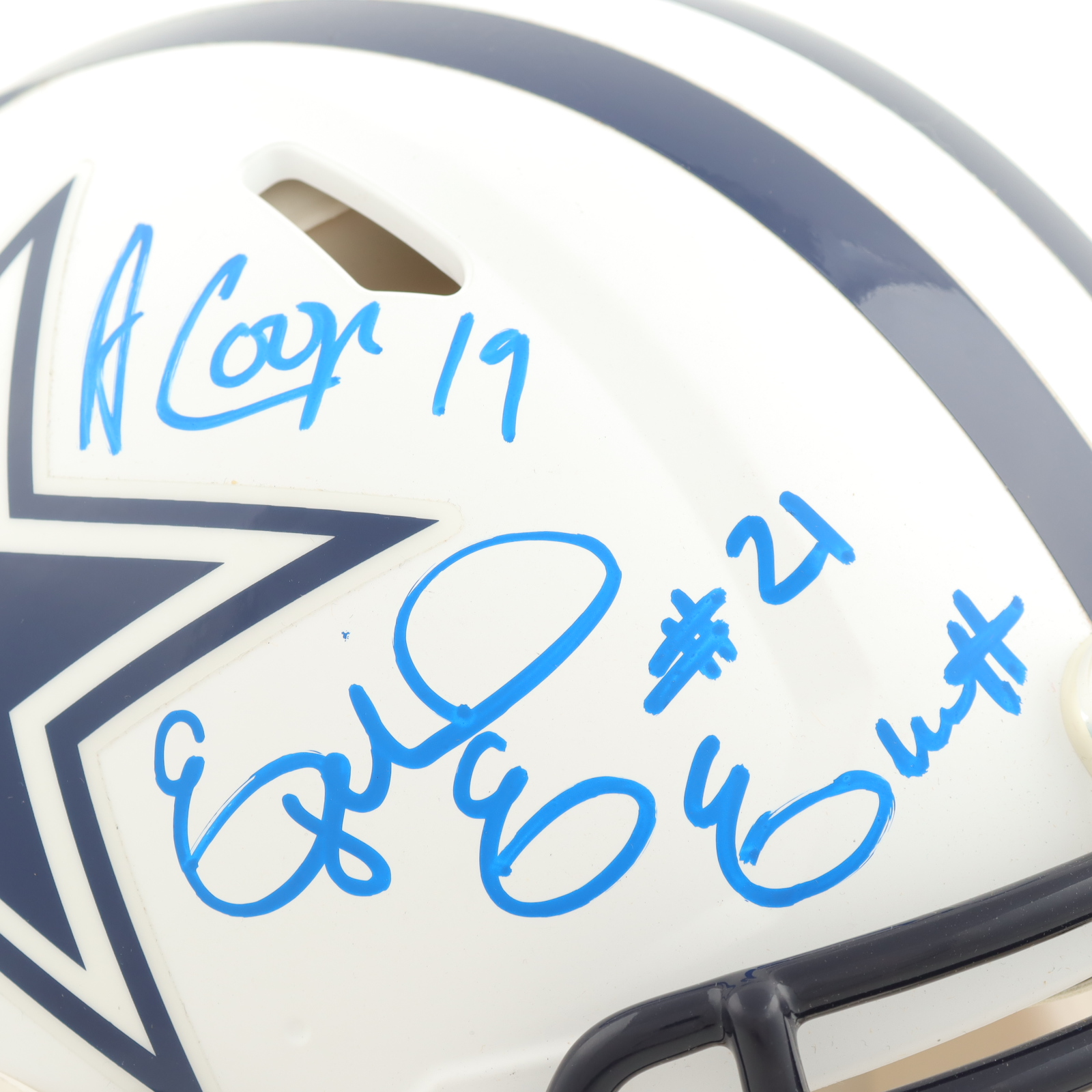 Ezekiel Elliott, Dak Prescott & Amari Cooper Signed Cowboys Full-Size Authentic On-Field Lunar Eclipse Alternate Speed Helmet (Beckett) at PristineAuction.com Ezekiel Elliott, Dak Prescott & Amari Cooper Signed Cowboys Full-Size Authentic On-Field Lunar Eclipse Alternate Speed Helmet (Beckett) at PristineAuction.com