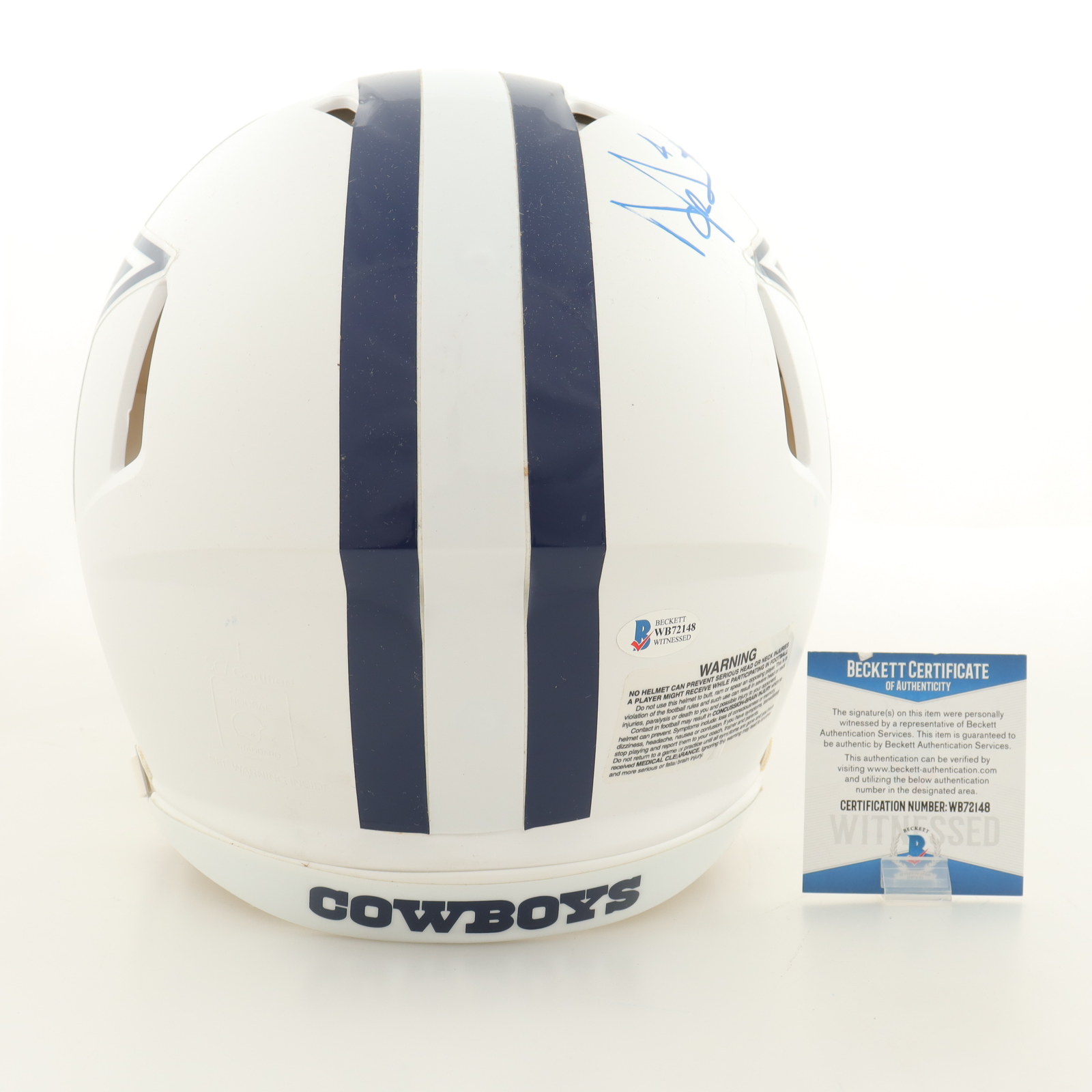 Ezekiel Elliott, Dak Prescott & Amari Cooper Signed Cowboys Full-Size Authentic On-Field Lunar Eclipse Alternate Speed Helmet (Beckett) at PristineAuction.com Ezekiel Elliott, Dak Prescott & Amari Cooper Signed Cowboys Full-Size Authentic On-Field Lunar Eclipse Alternate Speed Helmet (Beckett) at PristineAuction.com