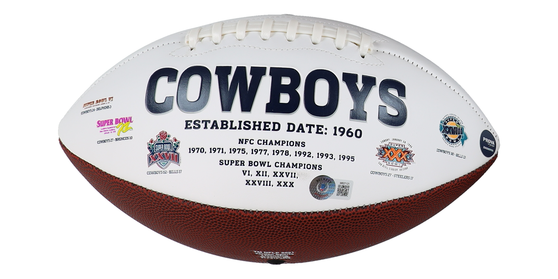 Ed "Too Tall" Jones Signed Cowboys Logo Football Inscribed "SB XII Champs" (Beckett & Prova) at PristineAuction.com Ed "Too Tall" Jones Signed Cowboys Logo Football Inscribed "SB XII Champs" (Beckett & Prova) at PristineAuction.com