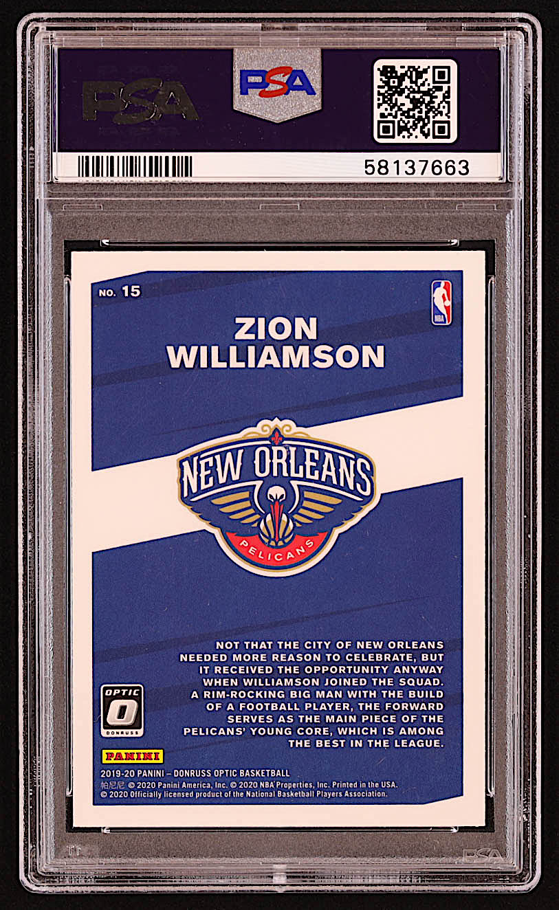 Zion Williamson 2019-20 Donruss Optic My House #15 RC (PSA 10) at PristineAuction.com Zion Williamson 2019-20 Donruss Optic My House #15 RC (PSA 10) at PristineAuction.com