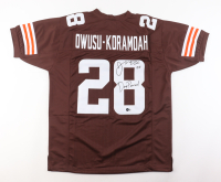 Jeremiah Owusu-Koramoah Signed Jersey Inscribed "Dawg Pound" (Beckett) at PristineAuction.com