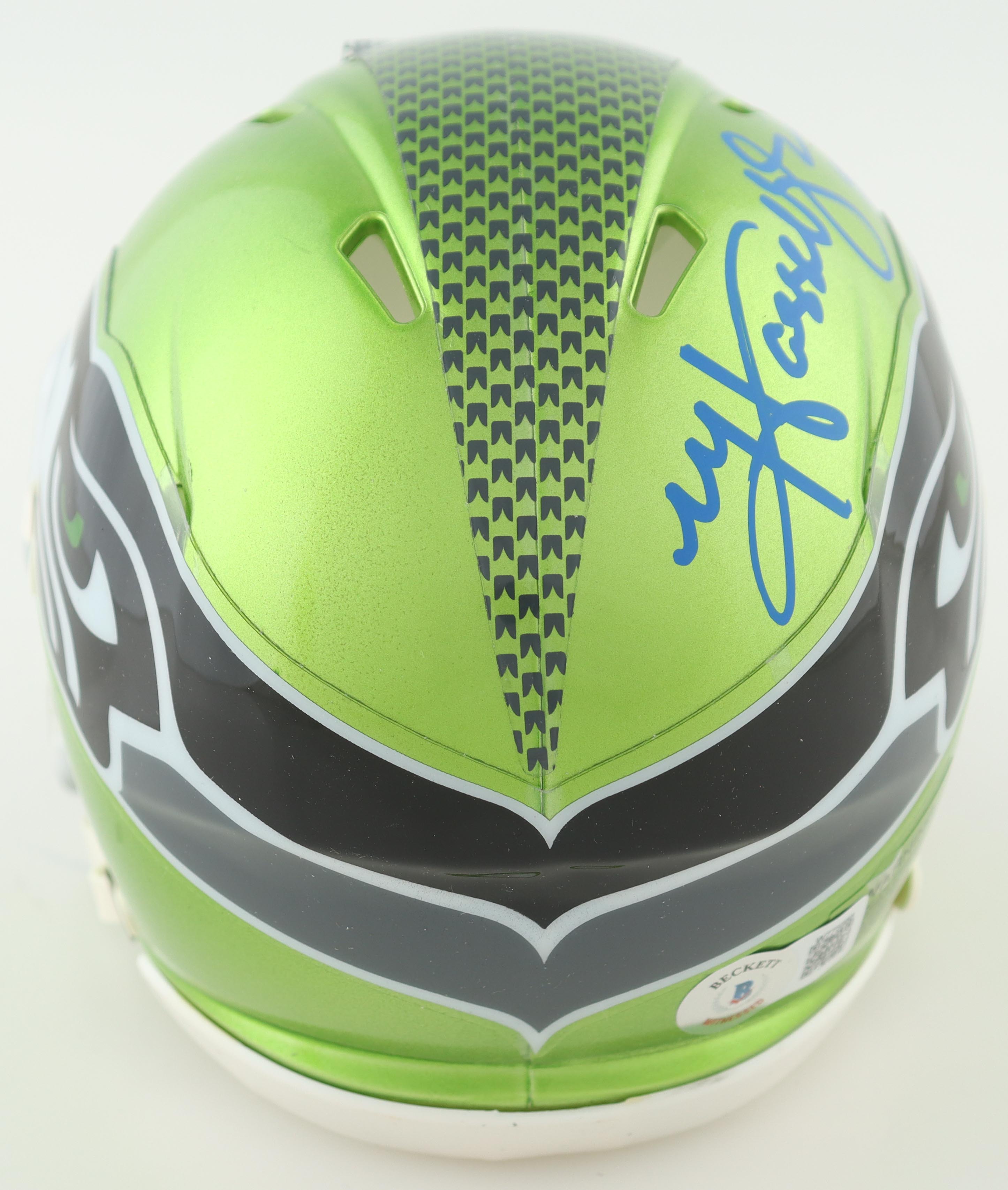 Matt Hasselbeck Signed Seahawks Flash Alternate Speed Mini Helmet (Beckett) at PristineAuction.com Matt Hasselbeck Signed Seahawks Flash Alternate Speed Mini Helmet (Beckett) at PristineAuction.com
