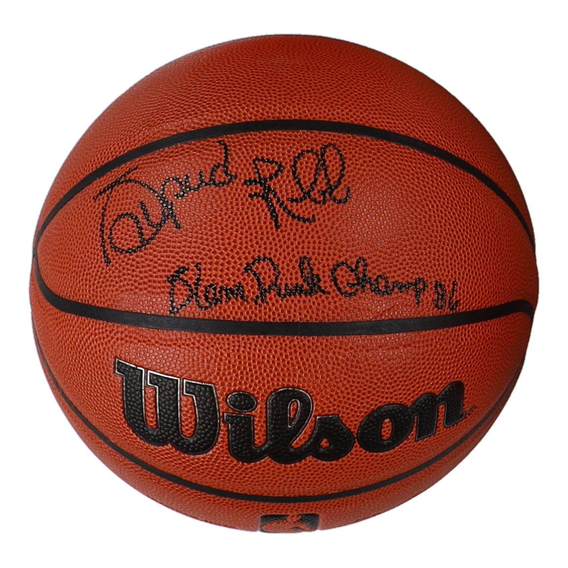 Spud Webb Signed NBA Basketball Inscribed "Slam Dunk Champ '86" (Beckett) at PristineAuction.com Spud Webb Signed NBA Basketball Inscribed "Slam Dunk Champ '86" (Beckett) at PristineAuction.com