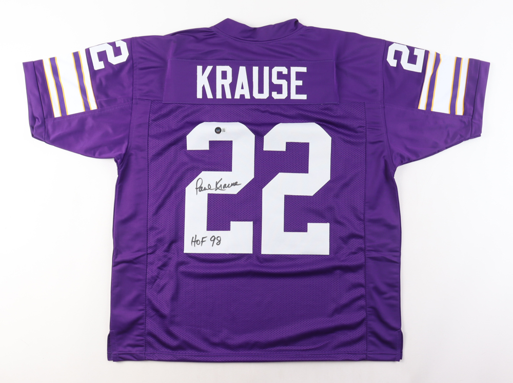 Paul Krause Signed Jersey Inscribed "HOF 98" (Beckett) at PristineAuction.com Paul Krause Signed Jersey Inscribed "HOF 98" (Beckett) at PristineAuction.com