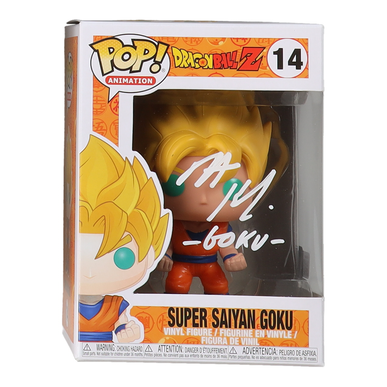 Peter Kelamis Signed "Dragon Ball Z" #14 Super Saiyan Goku Funko Pop! Vinyl Figure Inscribed "Goku" (OC Celebrity Marketing) at PristineAuction.com Peter Kelamis Signed "Dragon Ball Z" #14 Super Saiyan Goku Funko Pop! Vinyl Figure Inscribed "Goku" (OC Celebrity Marketing) at PristineAuction.com