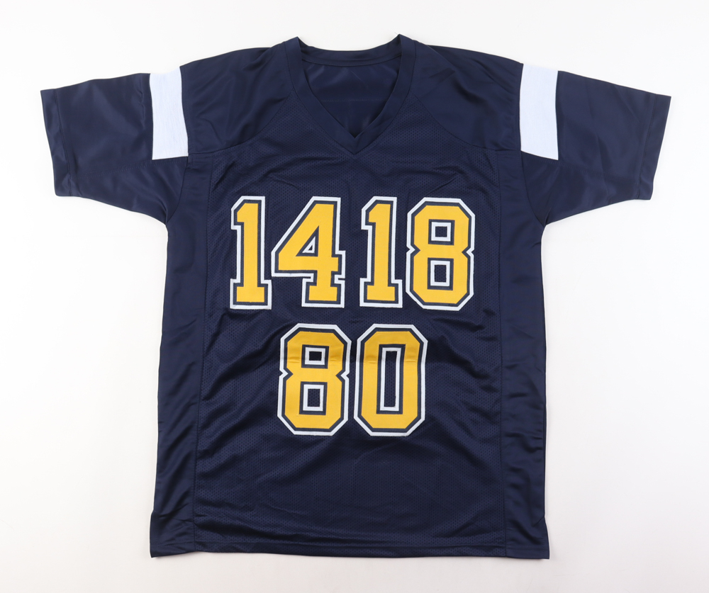 Dan Fouts, Kellen Winslow & Charlie Joiner Signed Jersey Inscribed "HOF 95" (Beckett) at PristineAuction.com Dan Fouts, Kellen Winslow & Charlie Joiner Signed Jersey Inscribed "HOF 95" (Beckett) at PristineAuction.com