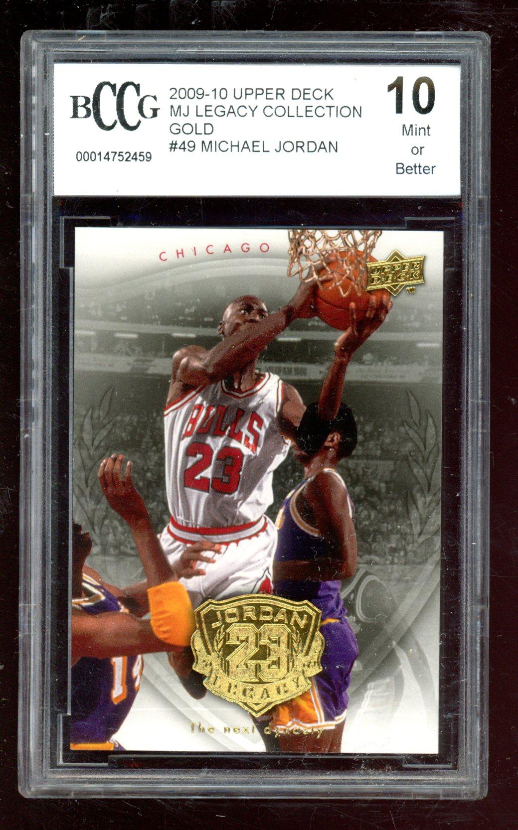 Michael Jordan 2009-10 Upper Deck Michael Jordan Legacy Collection Gold #49 (BCCG 10) at PristineAuction.com Michael Jordan 2009-10 Upper Deck Michael Jordan Legacy Collection Gold #49 (BCCG 10) at PristineAuction.com