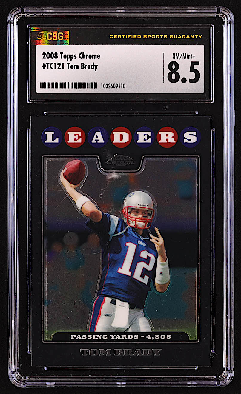 Tom Brady 2008 Topps Chrome #TC121 LL (CSG 8.5) at PristineAuction.com Tom Brady 2008 Topps Chrome #TC121 LL (CSG 8.5) at PristineAuction.com