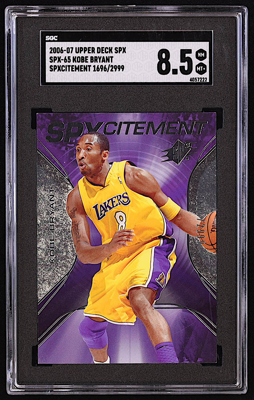Kobe Bryant 2006-07 SPx SPxcitement #SPX65 #1696/2999 (SGC 8.5) at PristineAuction.com Kobe Bryant 2006-07 SPx SPxcitement #SPX65 #1696/2999 (SGC 8.5) at PristineAuction.com