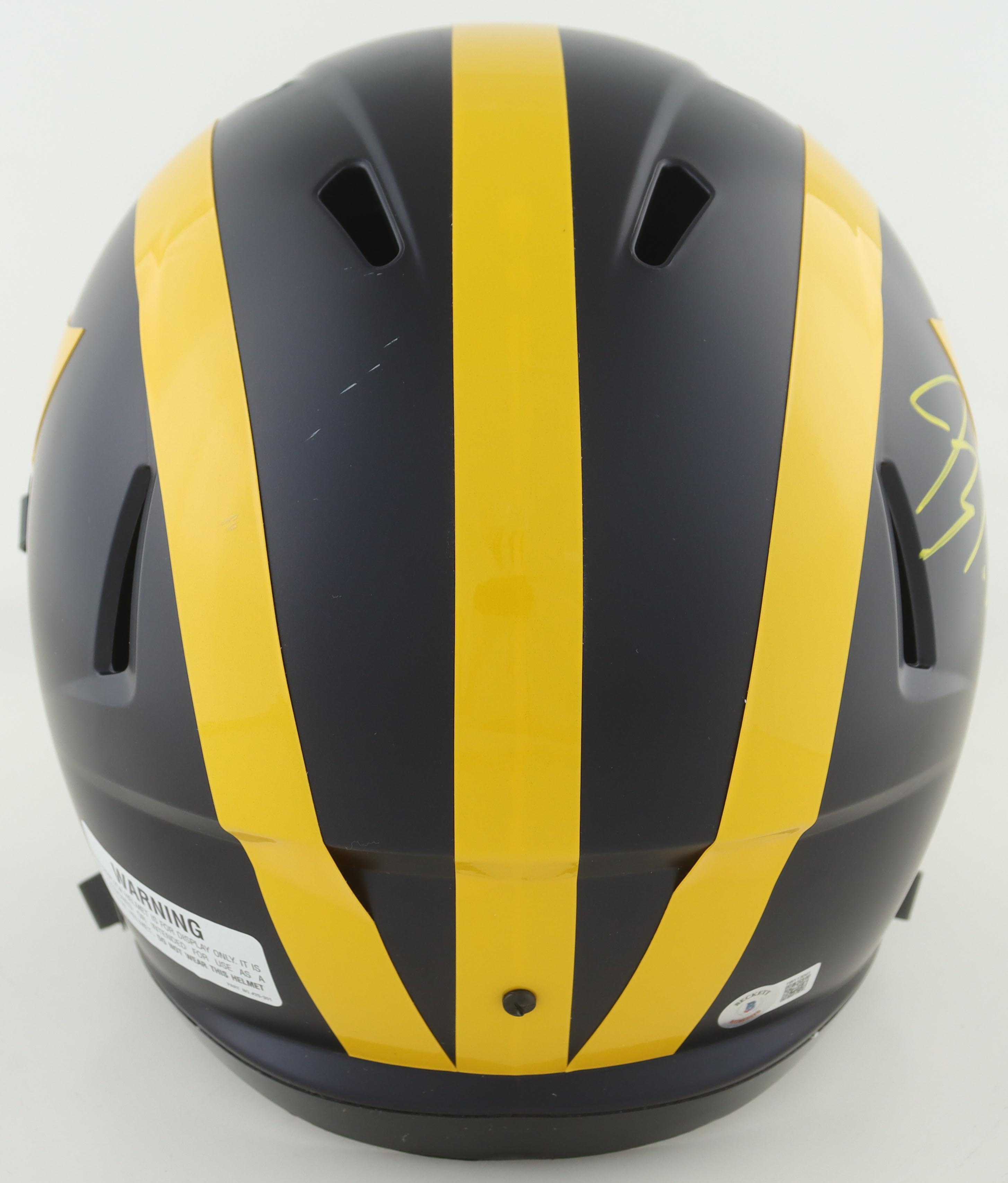 Blake Corum Signed Michigan Wolverines Full-Size Speed Helmet (Beckett) at PristineAuction.com Blake Corum Signed Michigan Wolverines Full-Size Speed Helmet (Beckett) at PristineAuction.com