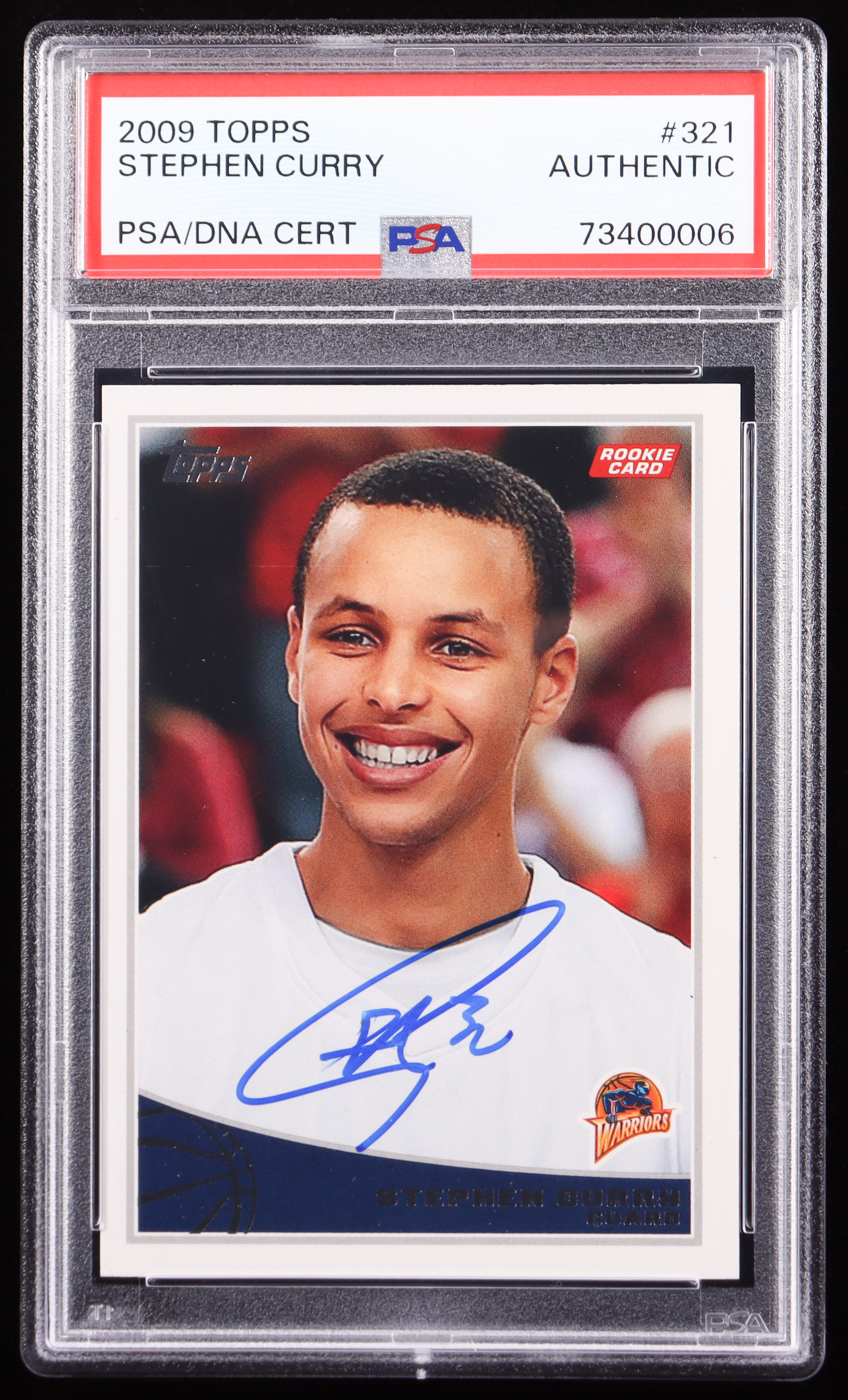 Stephen Curry Signed 2009-10 Topps #321 RC (PSA) at PristineAuction.com Stephen Curry Signed 2009-10 Topps #321 RC (PSA) at PristineAuction.com