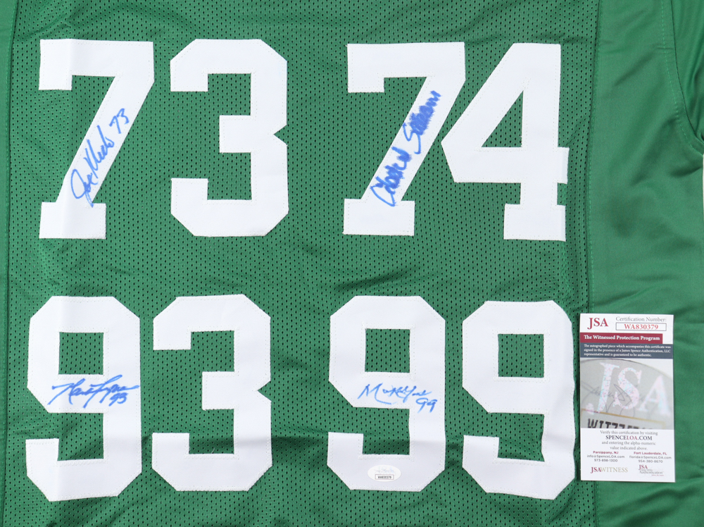 "New York Sack Exchange" Jersey Signed by (4) with Joe Klecko, Abdul Salaam, Mark Gastineau, Marty Lyons (JSA) at PristineAuction.com "New York Sack Exchange" Jersey Signed by (4) with Joe Klecko, Abdul Salaam, Mark Gastineau, Marty Lyons (JSA) at PristineAuction.com