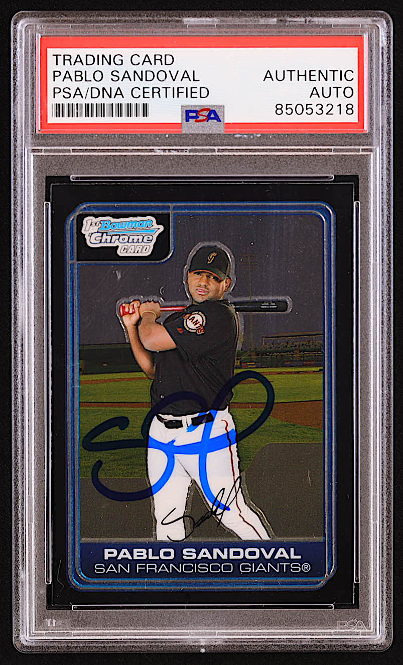 Pablo Sandoval Signed 2006 Bowman Chrome Prospects #BC181 RC (PSA) at PristineAuction.com Pablo Sandoval Signed 2006 Bowman Chrome Prospects #BC181 RC (PSA) at PristineAuction.com