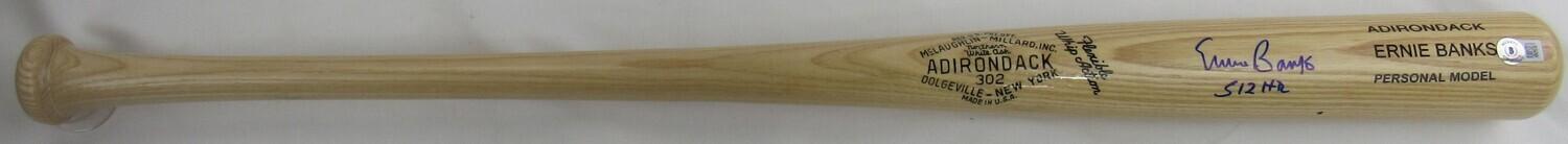 Ernie Banks Signed Rawlings Adirondack Player Model Baseball Bat Inscribed "512 HR" (Beckett) at PristineAuction.com Ernie Banks Signed Rawlings Adirondack Player Model Baseball Bat Inscribed "512 HR" (Beckett) at PristineAuction.com