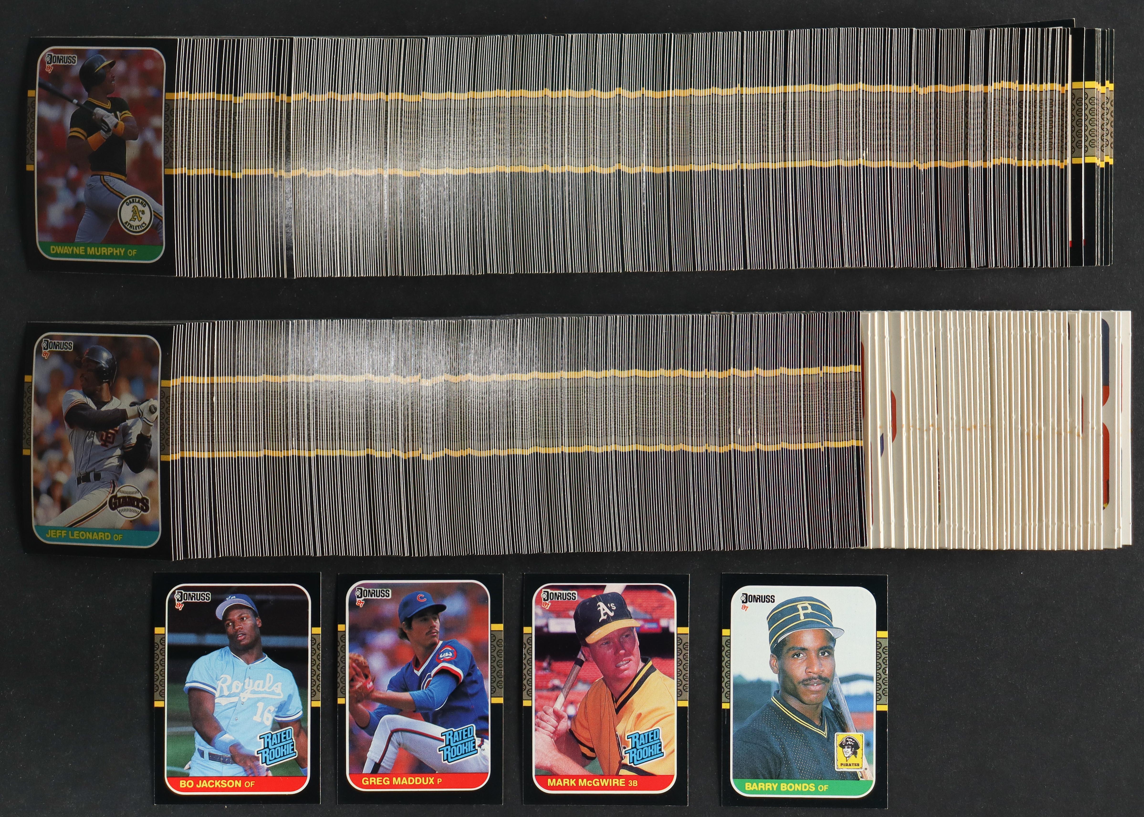 1987 Donruss Baseball Complete Factory Set of (660) Cards with Greg Maddux #36 RC, Barry Bonds #361 RC, Mark McGwire #46 at PristineAuction.com 1987 Donruss Baseball Complete Factory Set of (660) Cards with Greg Maddux #36 RC, Barry Bonds #361 RC, Mark McGwire #46 at PristineAuction.com