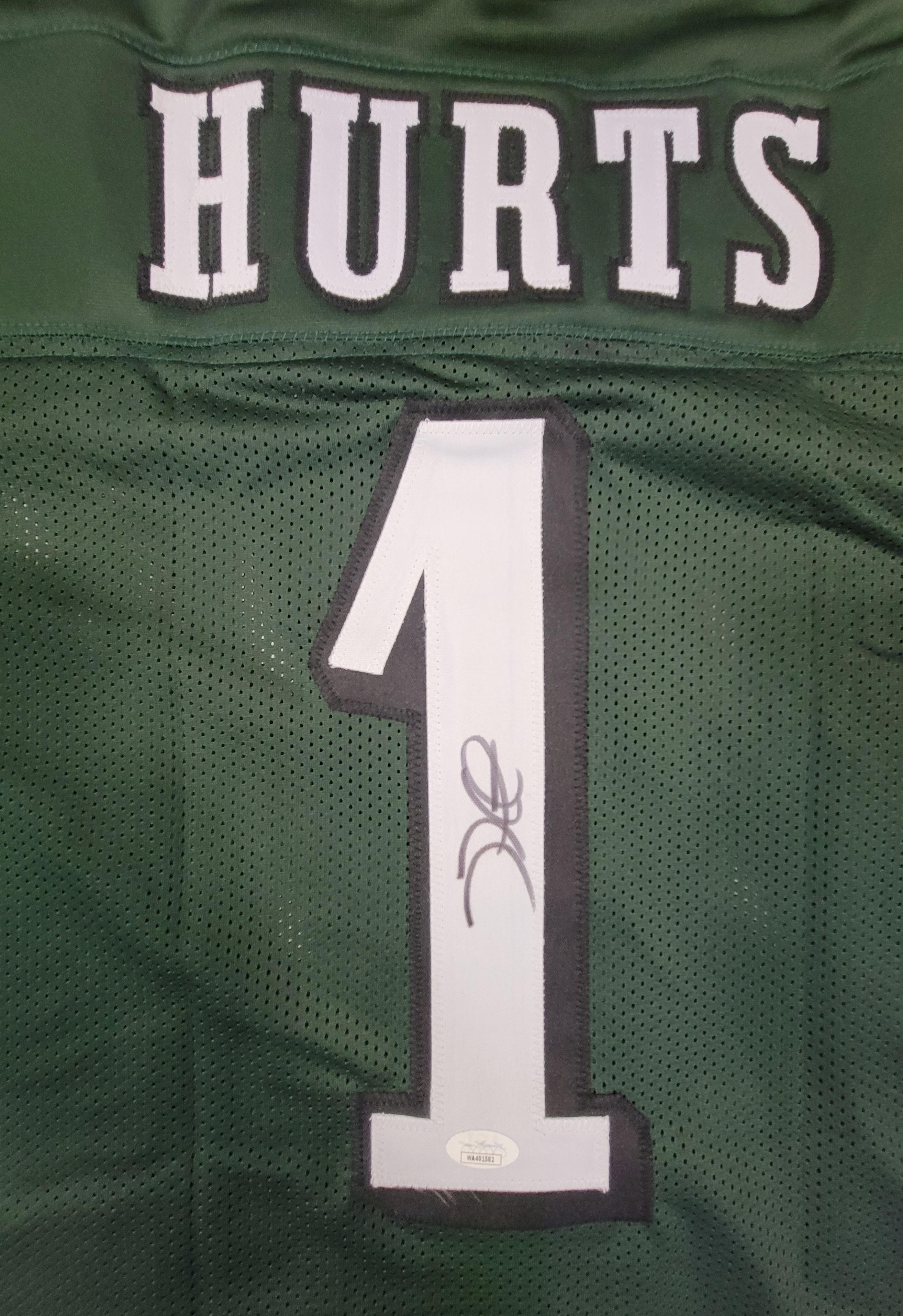 Jalen Hurts Signed Jersey (JSA) at PristineAuction.com Jalen Hurts Signed Jersey (JSA) at PristineAuction.com