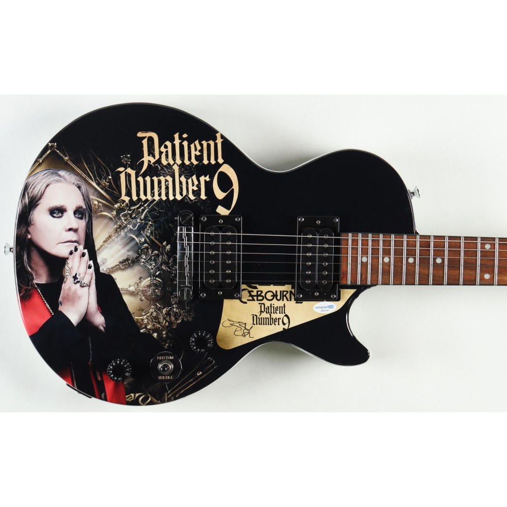 signed ozzy osbourne guitar auction charity