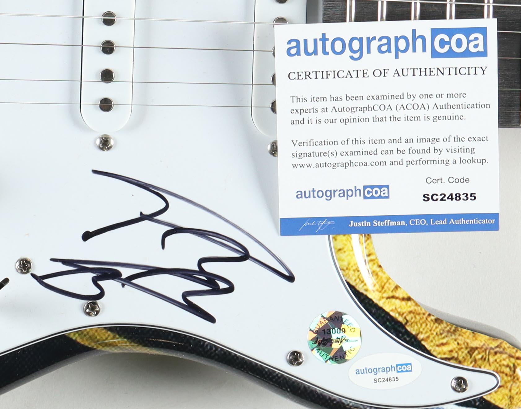 Post Malone Signed Custom Autograph Edition 39" Electric Guitar (AutographCOA) at PristineAuction.com Post Malone Signed Custom Autograph Edition 39" Electric Guitar (AutographCOA) at PristineAuction.com