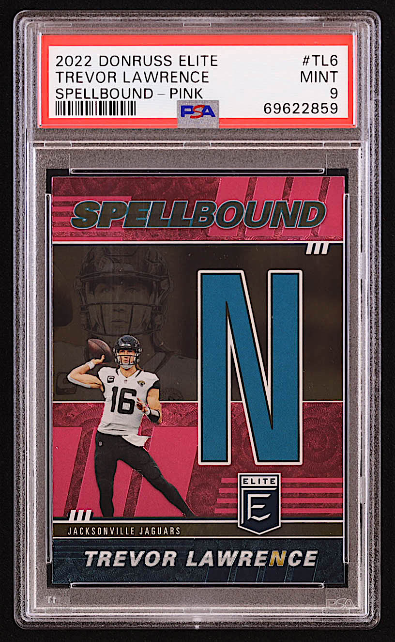 Trevor Lawrence 2022 Elite Spellbound Pink #25 (PSA 9) | Pristine