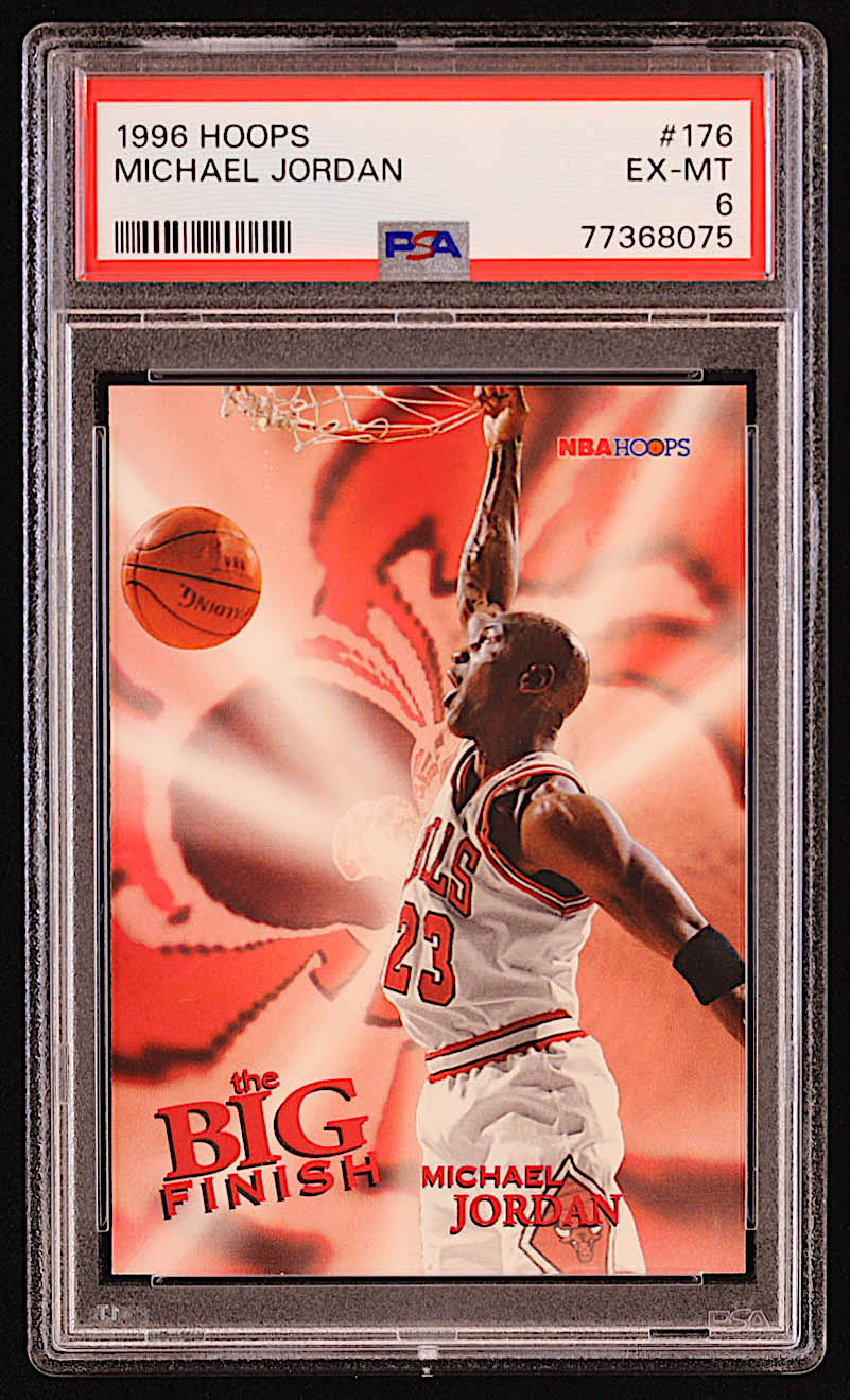 Michael Jordan 1996-97 Hoops #176 BF (PSA 6) at PristineAuction.com Michael Jordan 1996-97 Hoops #176 BF (PSA 6) at PristineAuction.com