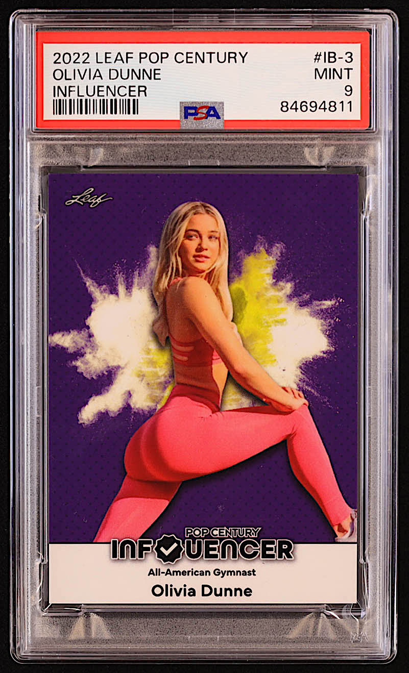 Olivia Dunne 2022-23 Leaf Pop Century Influencers #IB3 (PSA 9) at PristineAuction.com Olivia Dunne 2022-23 Leaf Pop Century Influencers #IB3 (PSA 9) at PristineAuction.com