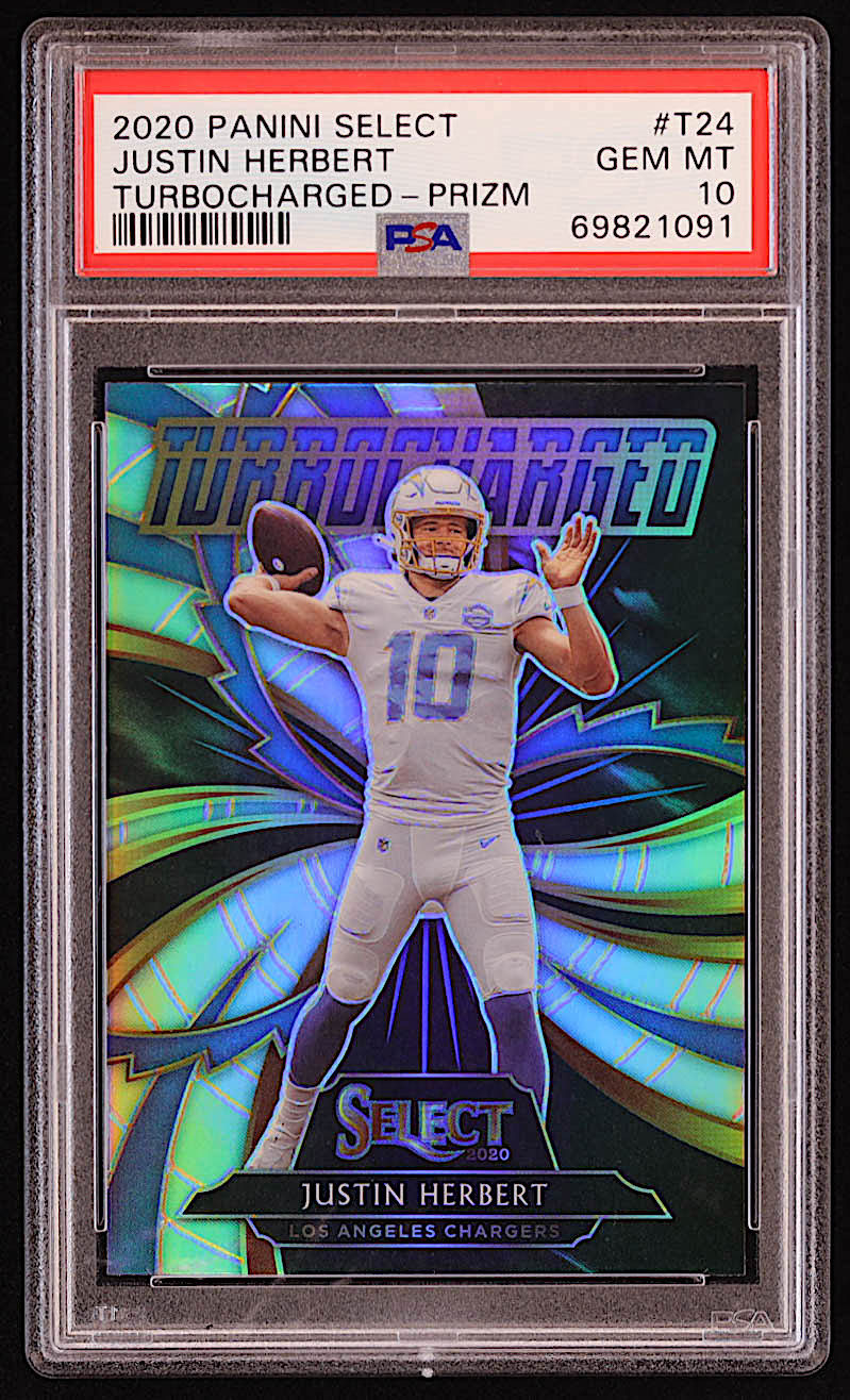 Justin Herbert 2020 Select Turbocharged Prizm #24 RC (PSA 10) at PristineAuction.com Justin Herbert 2020 Select Turbocharged Prizm #24 RC (PSA 10) at PristineAuction.com
