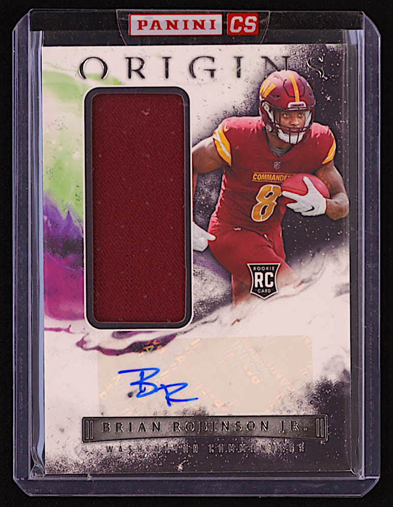 Brian Robinson Jr. 2022 Panini Origins #180 JSY AU EXCH RC at PristineAuction.com Brian Robinson Jr. 2022 Panini Origins #180 JSY AU EXCH RC at PristineAuction.com
