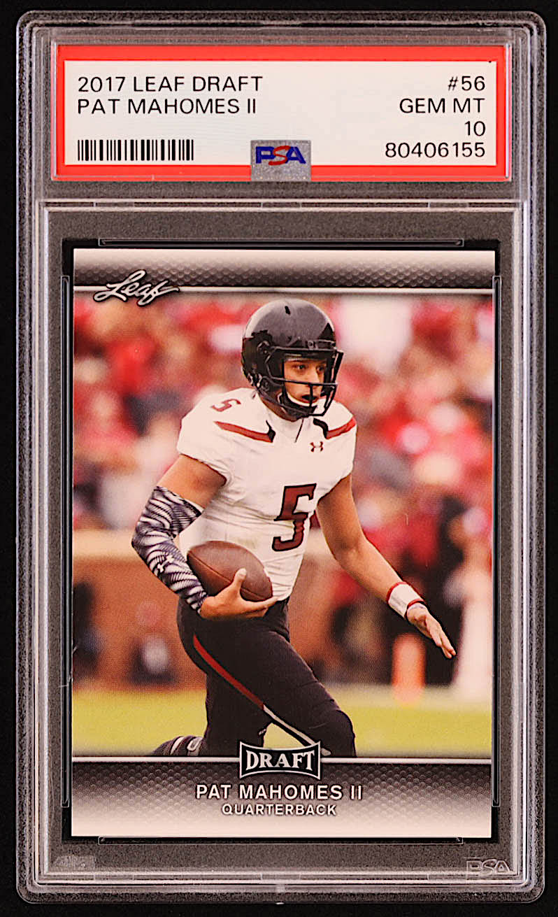 Pat Mahomes II 2017 Leaf Draft #56 RC (PSA 10) at PristineAuction.com Pat Mahomes II 2017 Leaf Draft #56 RC (PSA 10) at PristineAuction.com