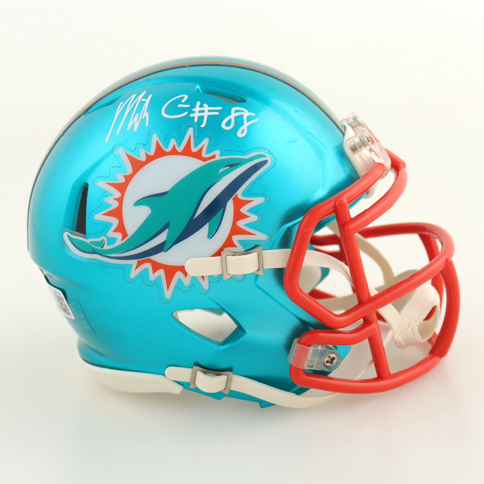 Mike Gesicki Signed Dolphins Flash Alternate Speed Mini Helmet (Beckett) at PristineAuction.com Mike Gesicki Signed Dolphins Flash Alternate Speed Mini Helmet (Beckett) at PristineAuction.com
