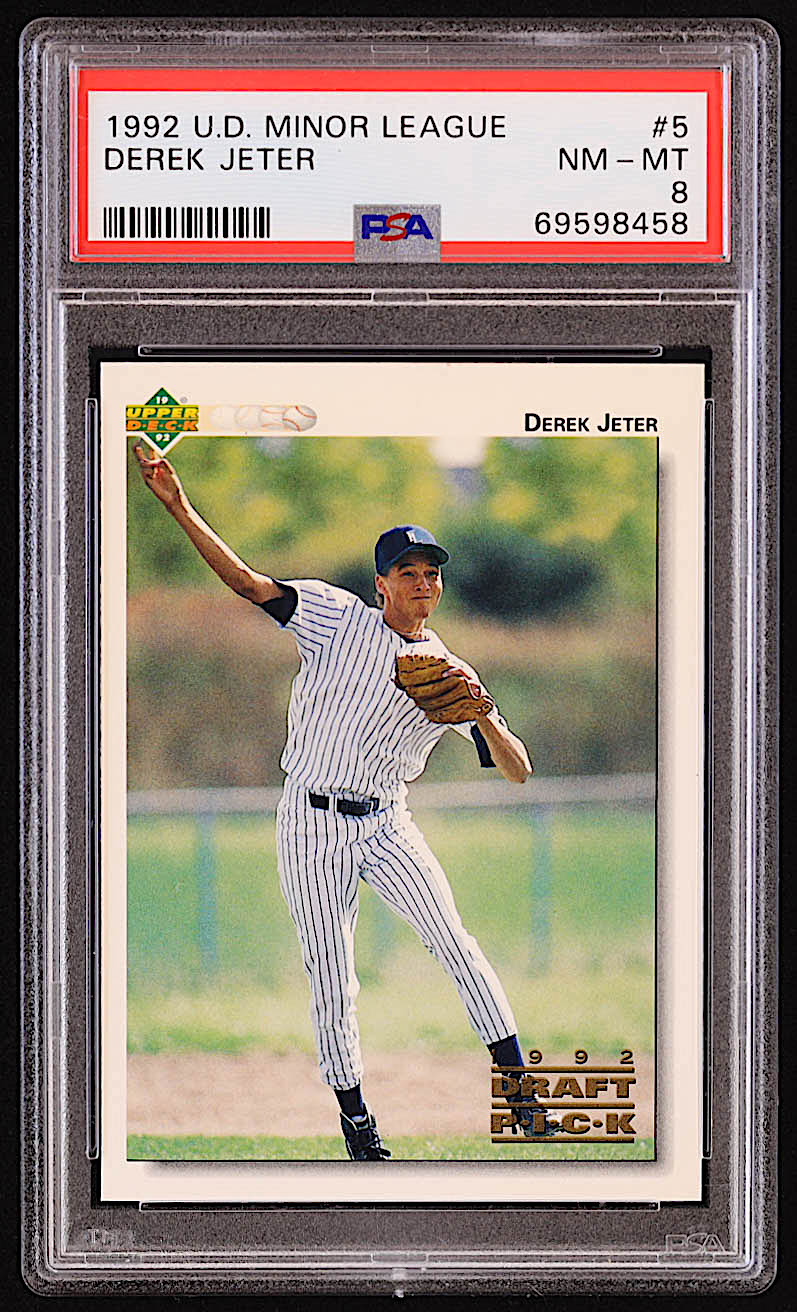 Derek Jeter 1992 Upper Deck Minors #5 FDP RC (PSA 8) at PristineAuction.com Derek Jeter 1992 Upper Deck Minors #5 FDP RC (PSA 8) at PristineAuction.com