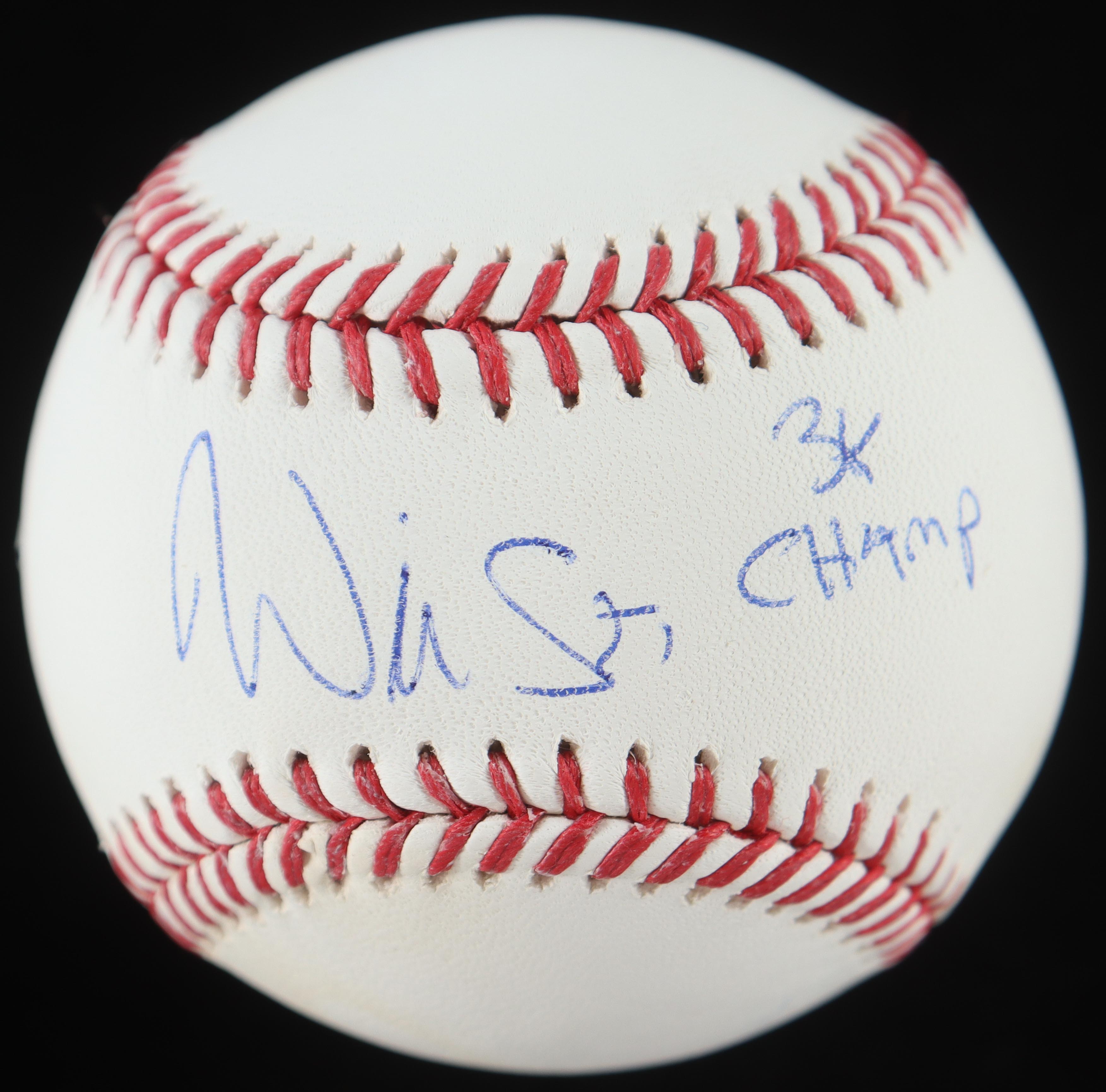 Will Smith Signed OML Baseball Inscribed "3x Champ" (Radtke) at PristineAuction.com Will Smith Signed OML Baseball Inscribed "3x Champ" (Radtke) at PristineAuction.com