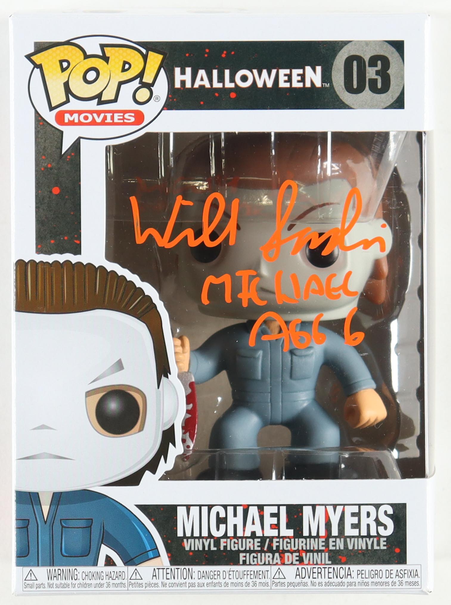 Will Sandin Signed "Michael Myers" #03 Halloween Funko Pop! Vinyl Figure Inscribed "Michael Age 6" (JSA) at PristineAuction.com Will Sandin Signed "Michael Myers" #03 Halloween Funko Pop! Vinyl Figure Inscribed "Michael Age 6" (JSA) at PristineAuction.com