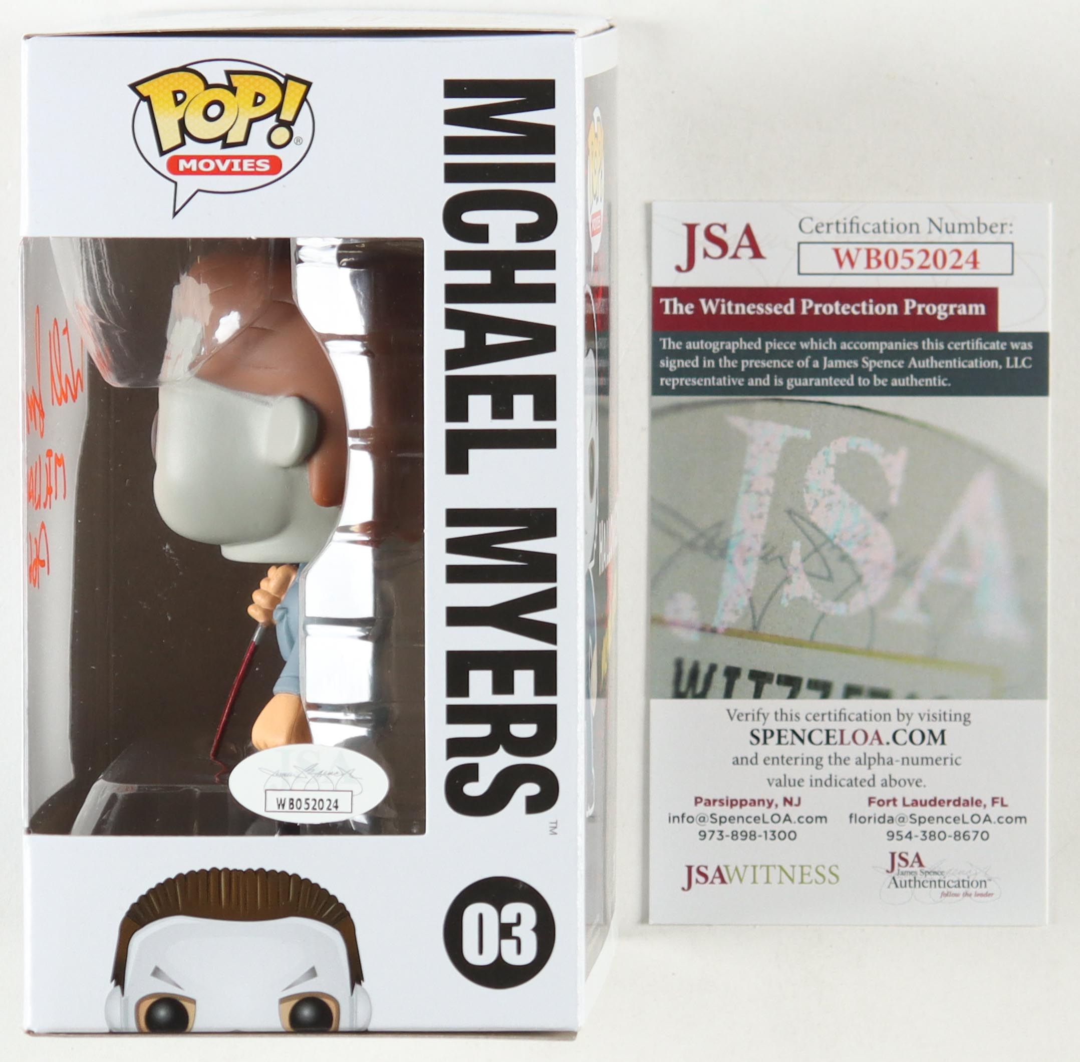 Will Sandin Signed "Michael Myers" #03 Halloween Funko Pop! Vinyl Figure Inscribed "Michael Age 6" (JSA) at PristineAuction.com Will Sandin Signed "Michael Myers" #03 Halloween Funko Pop! Vinyl Figure Inscribed "Michael Age 6" (JSA) at PristineAuction.com