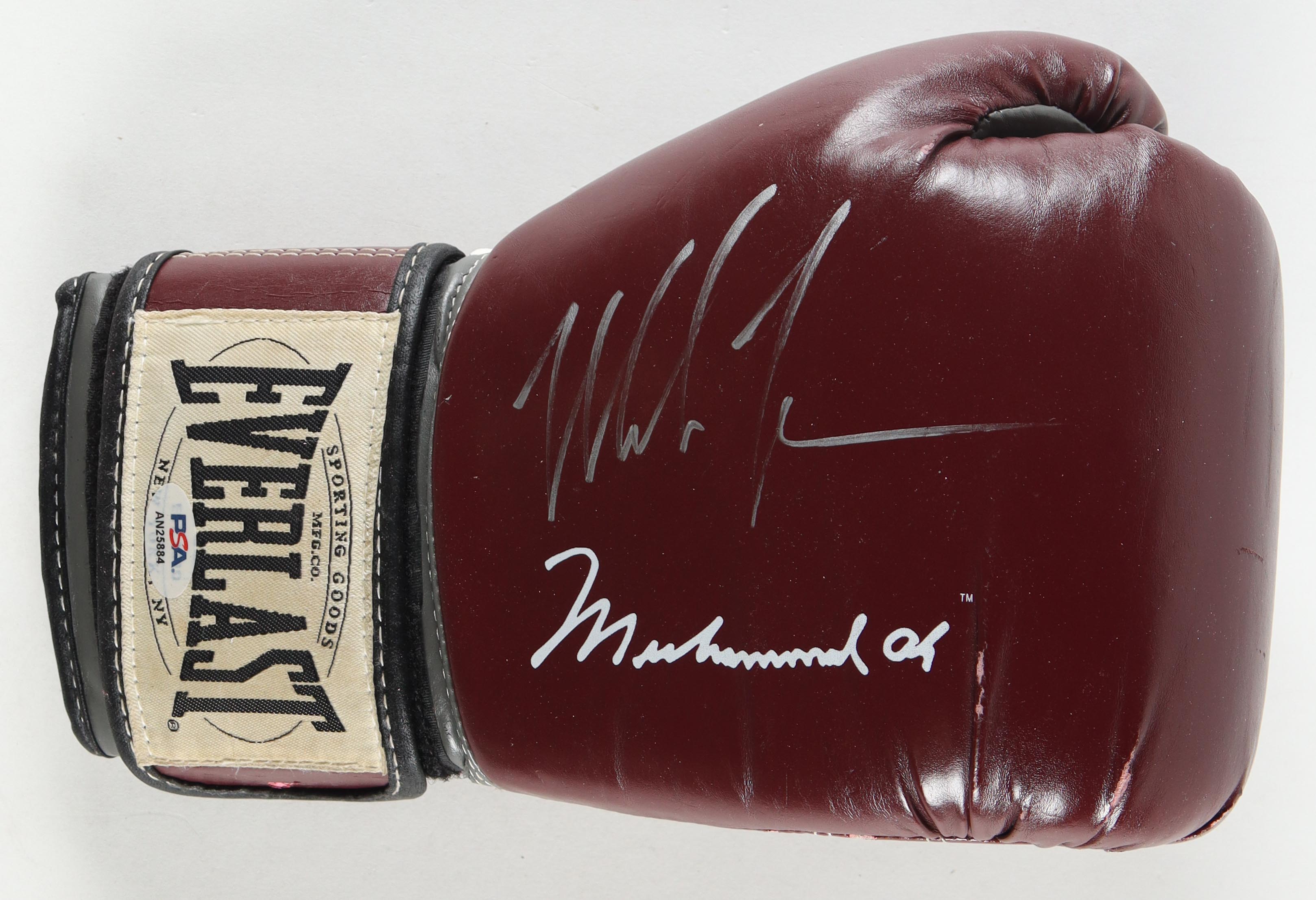 Mike Tyson Signed Vintage Everlast Muhammad Ali Model Burgundy Glove In Display Case (PSA) at PristineAuction.com Mike Tyson Signed Vintage Everlast Muhammad Ali Model Burgundy Glove In Display Case (PSA) at PristineAuction.com