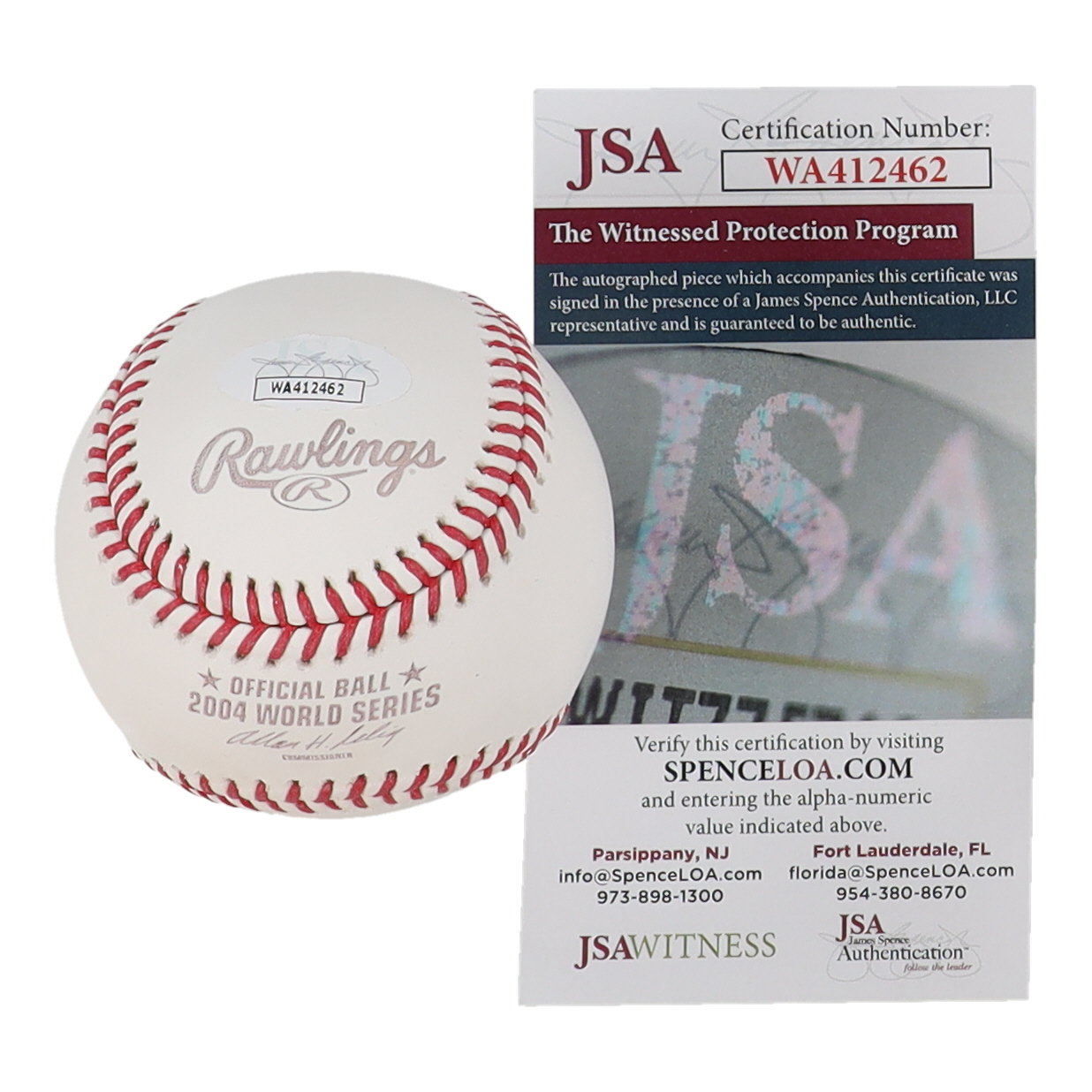 Pedro Martinez Signed 2004 World Series Baseball Inscribed "2004 WS Champs" (JSA) at PristineAuction.com Pedro Martinez Signed 2004 World Series Baseball Inscribed "2004 WS Champs" (JSA) at PristineAuction.com