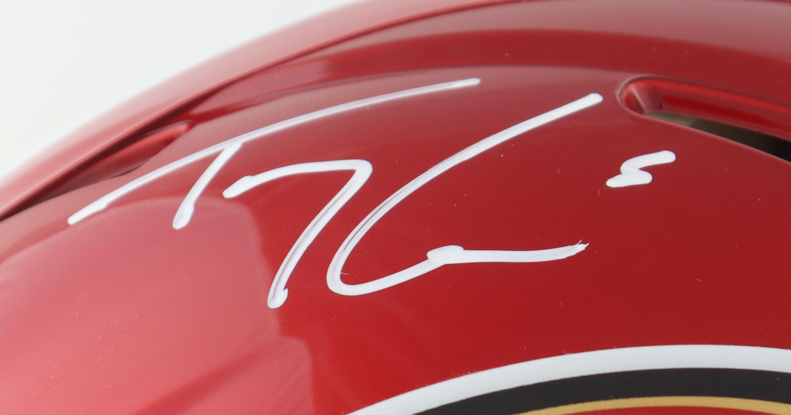 Trey Lance Signed 49ers Full-Size Authentic On-Field Flash Alternate Speed Helmet (Beckett) at PristineAuction.com Trey Lance Signed 49ers Full-Size Authentic On-Field Flash Alternate Speed Helmet (Beckett) at PristineAuction.com