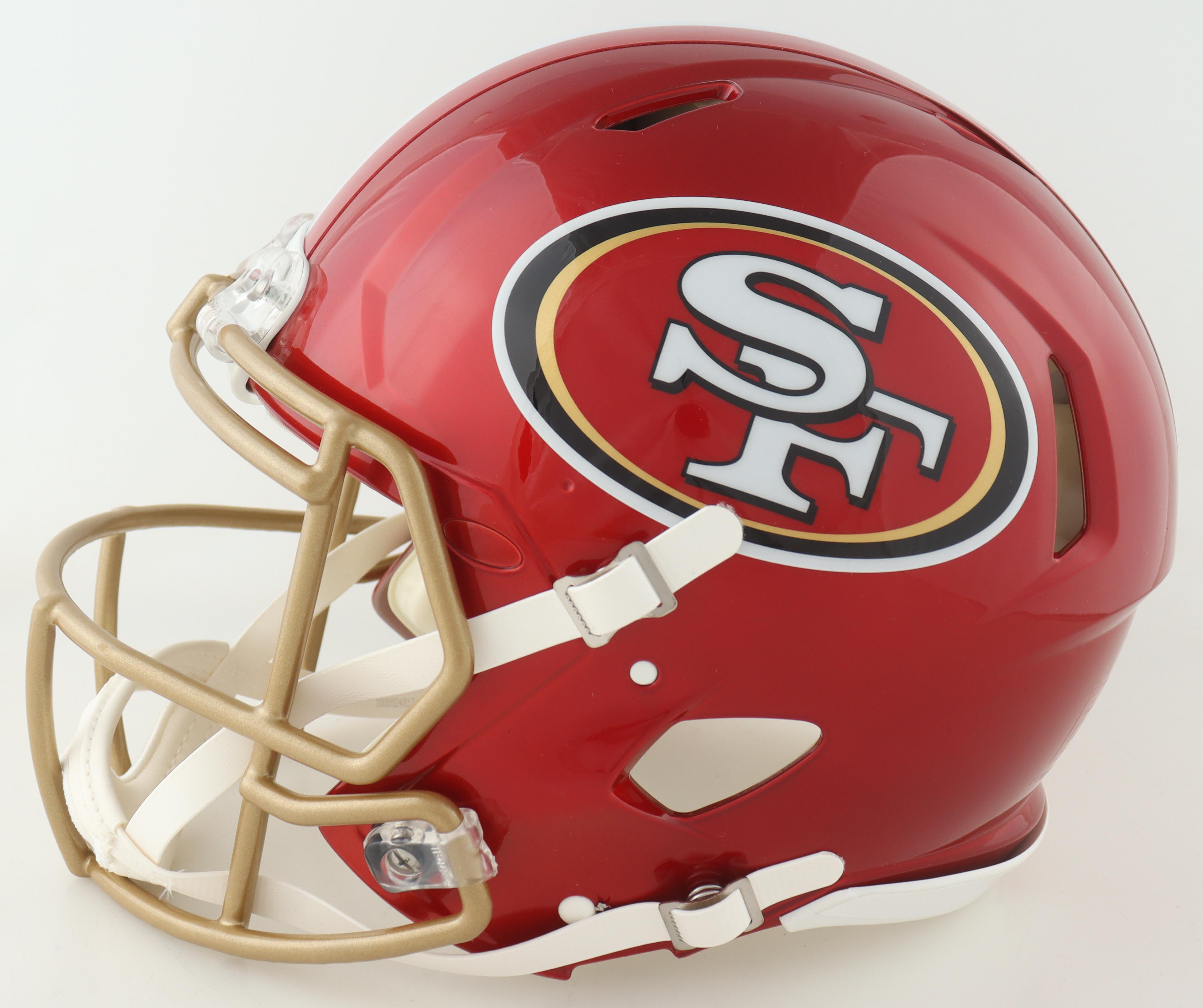 Trey Lance Signed 49ers Full-Size Authentic On-Field Flash Alternate Speed Helmet (Beckett) at PristineAuction.com Trey Lance Signed 49ers Full-Size Authentic On-Field Flash Alternate Speed Helmet (Beckett) at PristineAuction.com