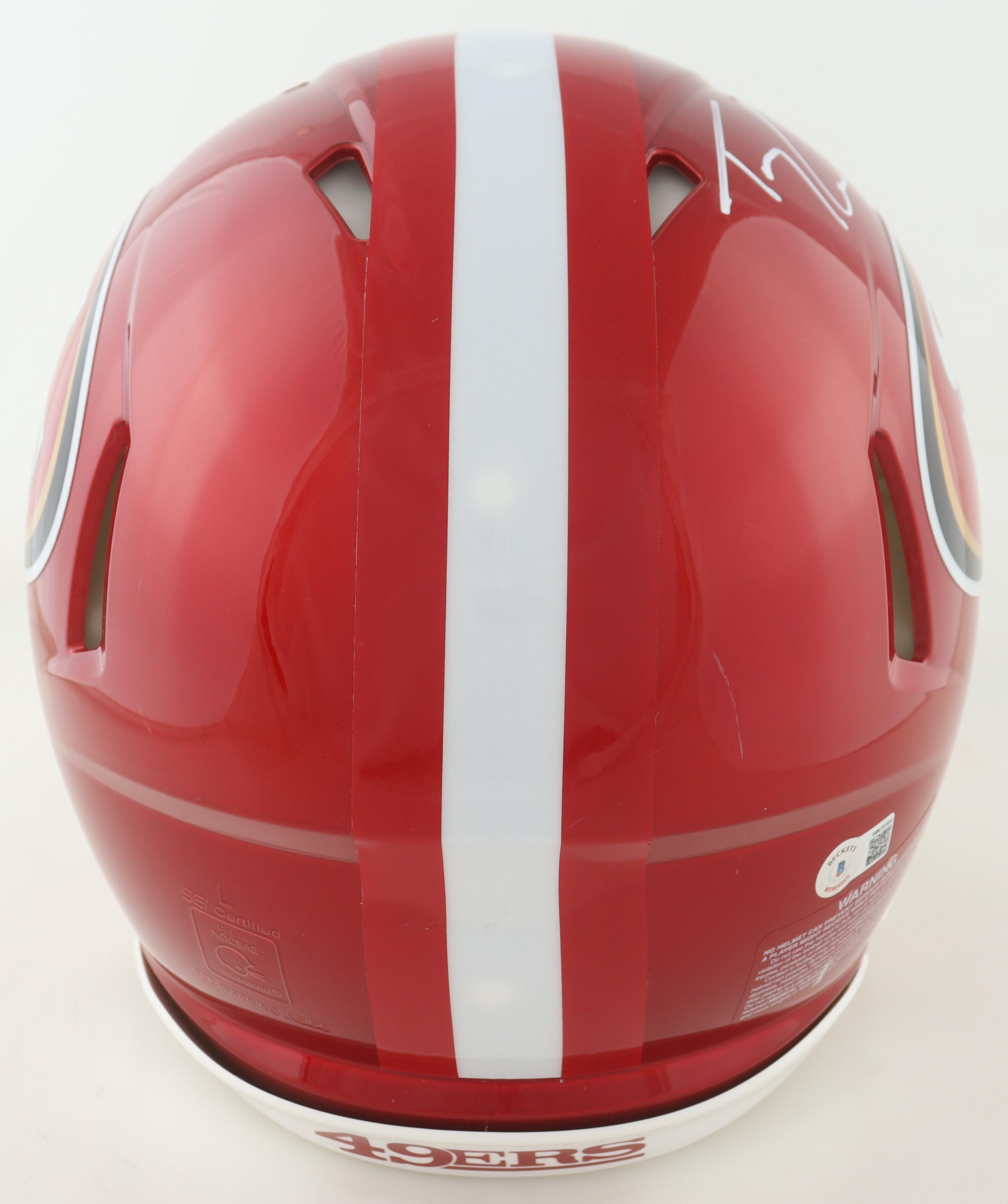 Trey Lance Signed 49ers Full-Size Authentic On-Field Flash Alternate Speed Helmet (Beckett) at PristineAuction.com Trey Lance Signed 49ers Full-Size Authentic On-Field Flash Alternate Speed Helmet (Beckett) at PristineAuction.com