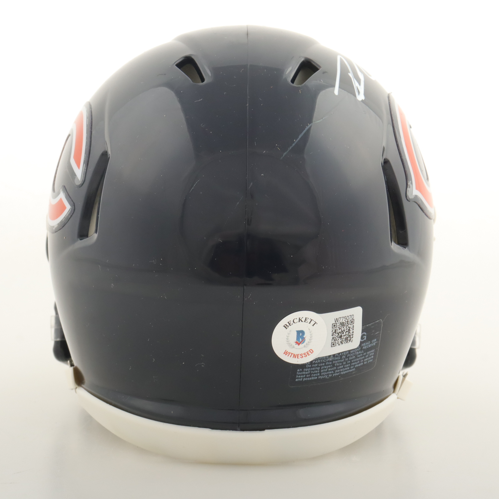 Roschon Johnson Signed Bears Speed Mini Helmet (Beckett) at PristineAuction.com Roschon Johnson Signed Bears Speed Mini Helmet (Beckett) at PristineAuction.com