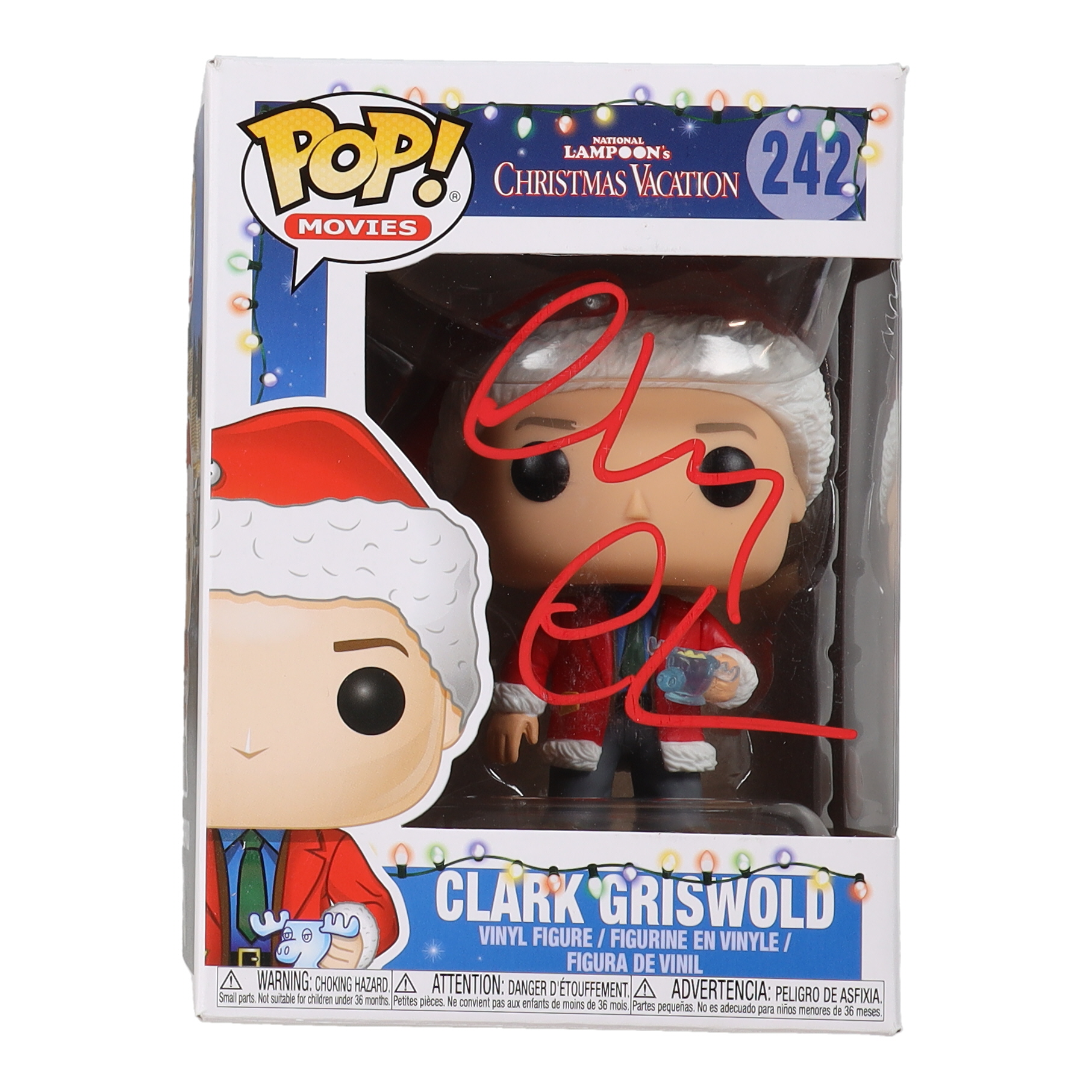 Chevy Chase Signed "National Lampoon's Christmas Vacation" #242 Clark Griswold Funko Pop! Vinyl Figure (JSA) at PristineAuction.com Chevy Chase Signed "National Lampoon's Christmas Vacation" #242 Clark Griswold Funko Pop! Vinyl Figure (JSA) at PristineAuction.com