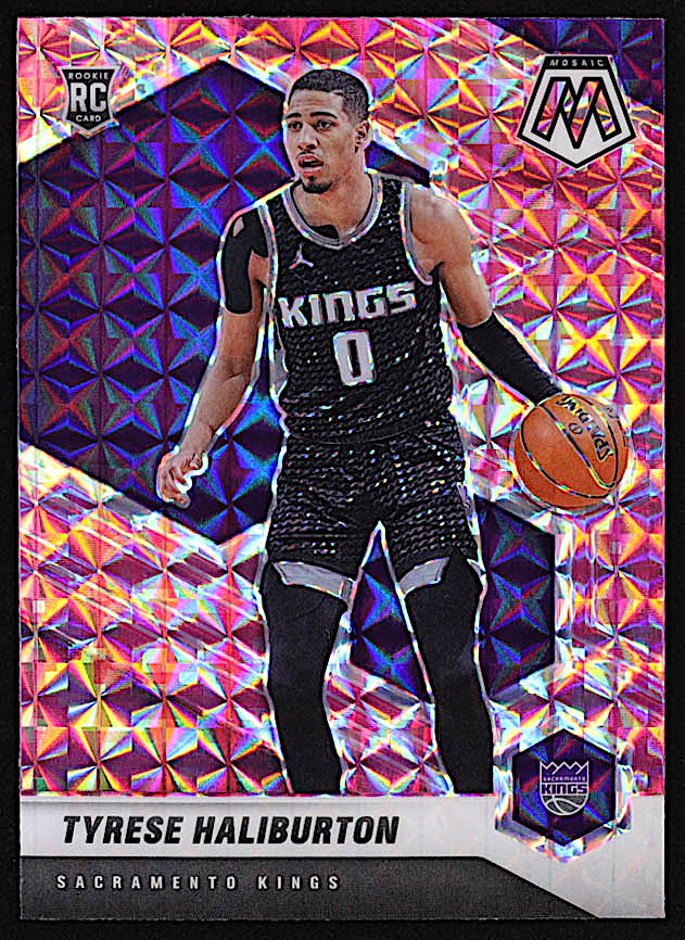 Tyrese Haliburton 2020-21 Panini Mosaic Mosaic Camo Pink #204 RC at PristineAuction.com Tyrese Haliburton 2020-21 Panini Mosaic Mosaic Camo Pink #204 RC at PristineAuction.com