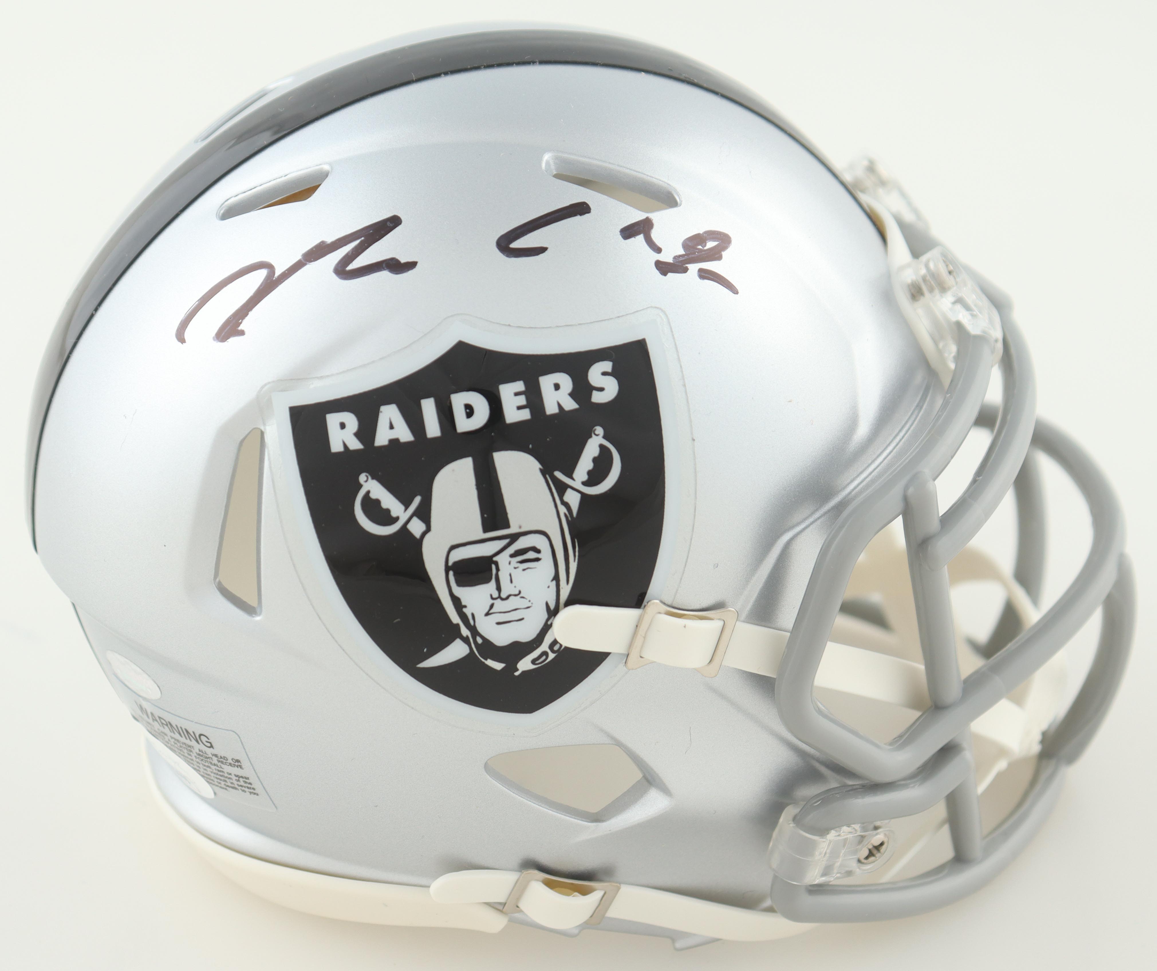 Maxx Crosby Signed Raiders Speed Mini Helmet (JSA & OKAuthentics) at PristineAuction.com Maxx Crosby Signed Raiders Speed Mini Helmet (JSA & OKAuthentics) at PristineAuction.com
