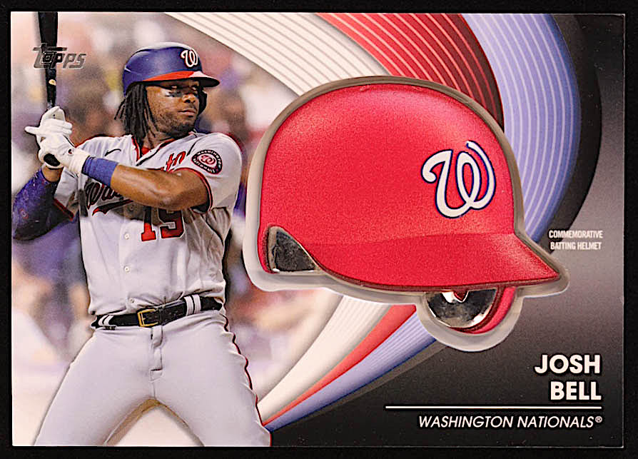 Josh Bell 2022 Topps Commemorative Batting Helmet Relics #BHJBE at PristineAuction.com Josh Bell 2022 Topps Commemorative Batting Helmet Relics #BHJBE at PristineAuction.com