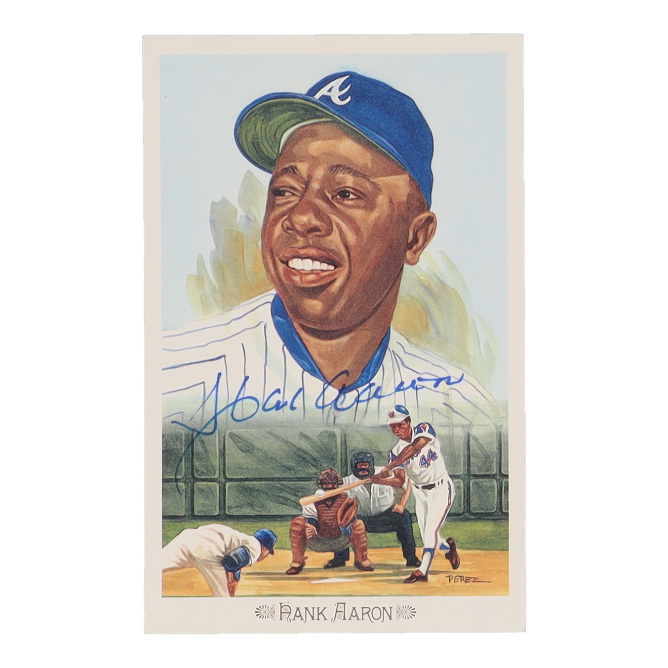 Hank Aaron Signed LE 1989 Perez-Steele Celebration Postcard #1 (JSA) at PristineAuction.com Hank Aaron Signed LE 1989 Perez-Steele Celebration Postcard #1 (JSA) at PristineAuction.com