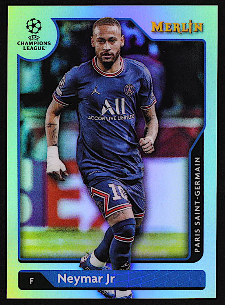 Neymar Jr 2021-22 Merlin UEFA Champions League Refractors #10 ...