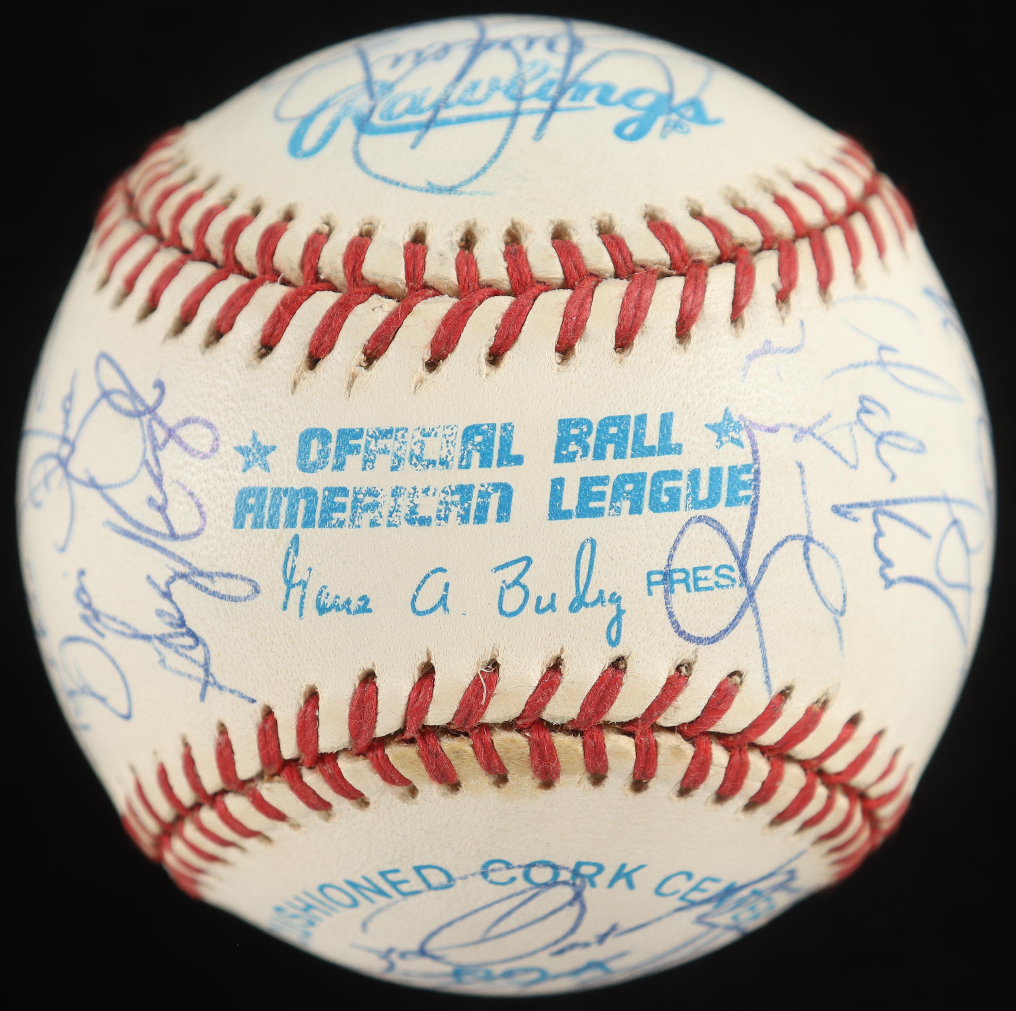 1996 Tigers OAL Baseball Team-Signed by (28) with Alan Trammell, Cecil Fielder, Travis Fryman, Buddy Bell (JSA) at PristineAuction.com 1996 Tigers OAL Baseball Team-Signed by (28) with Alan Trammell, Cecil Fielder, Travis Fryman, Buddy Bell (JSA) at PristineAuction.com